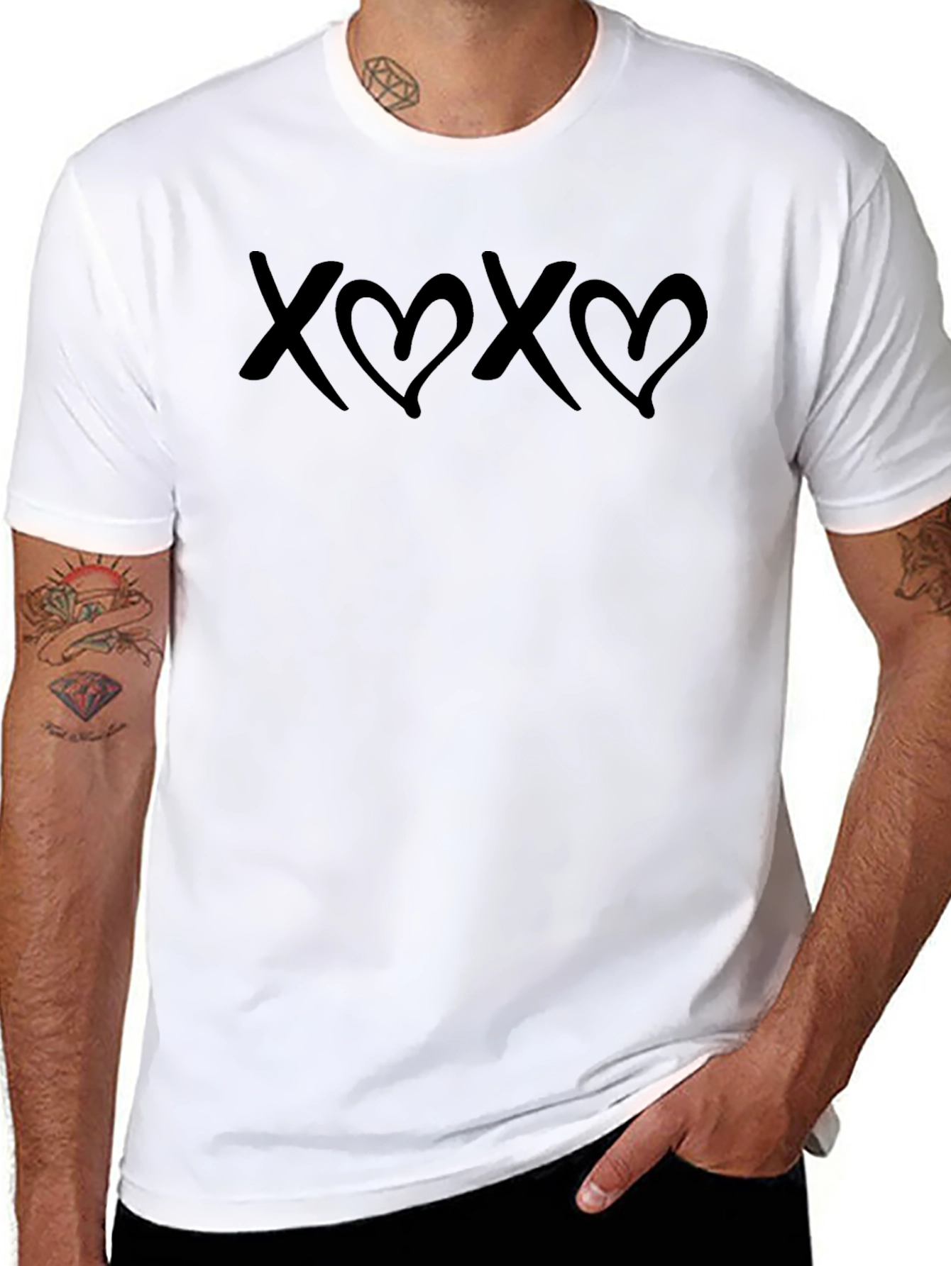 XOXO Graphic Print T-Shirt - Hugs and Kisses Tee