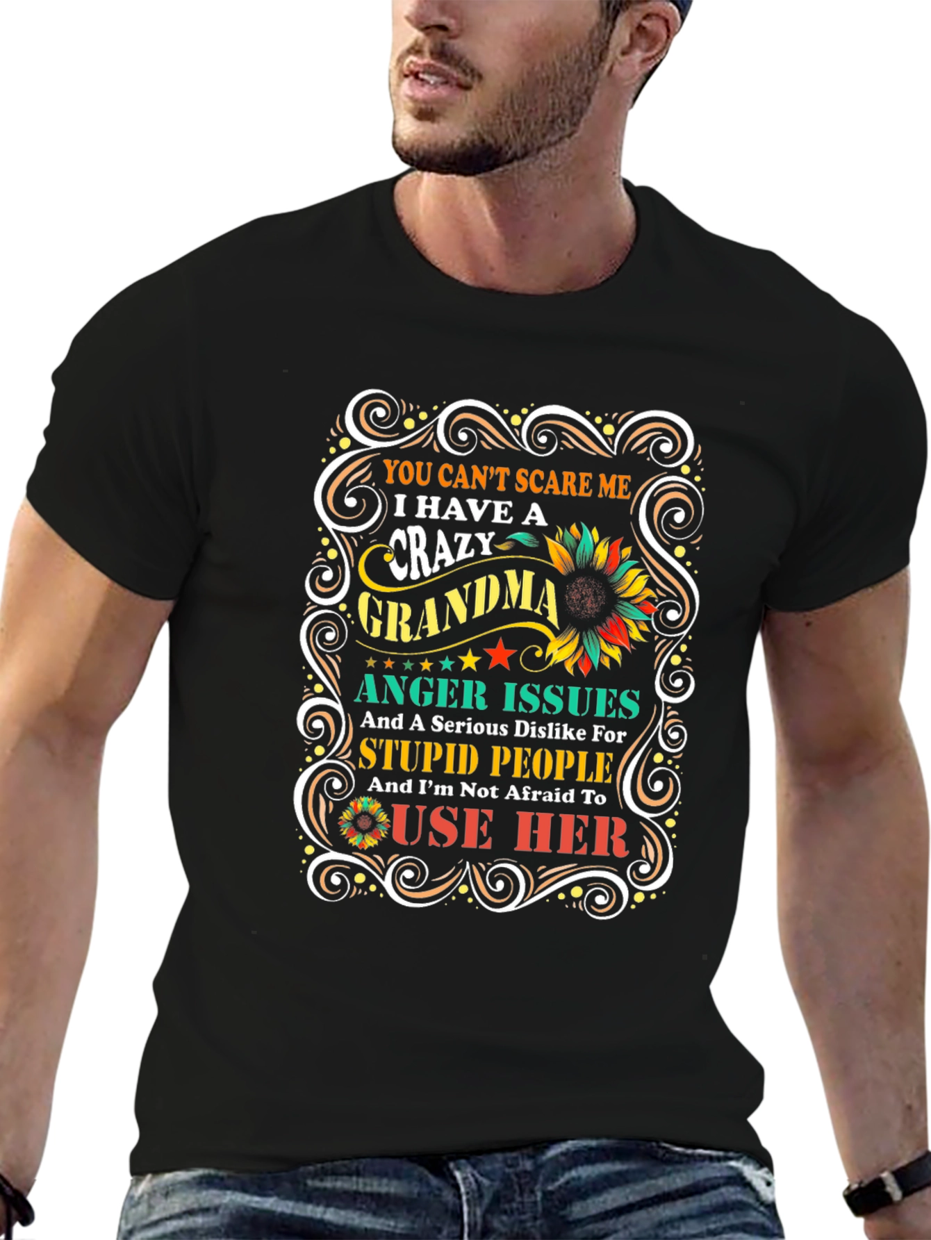 Crazy Grandma T-Shirt - Novelty Graphic Tee