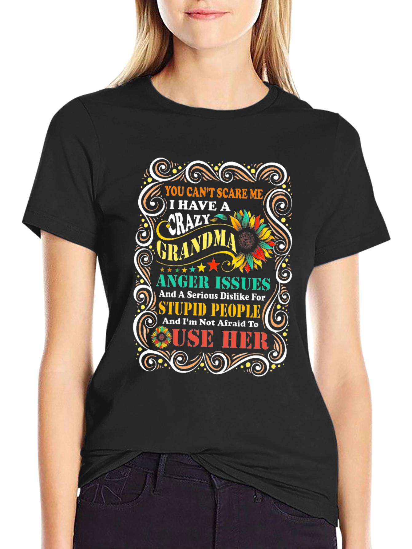 Crazy Grandma T-Shirt - Novelty Graphic Tee