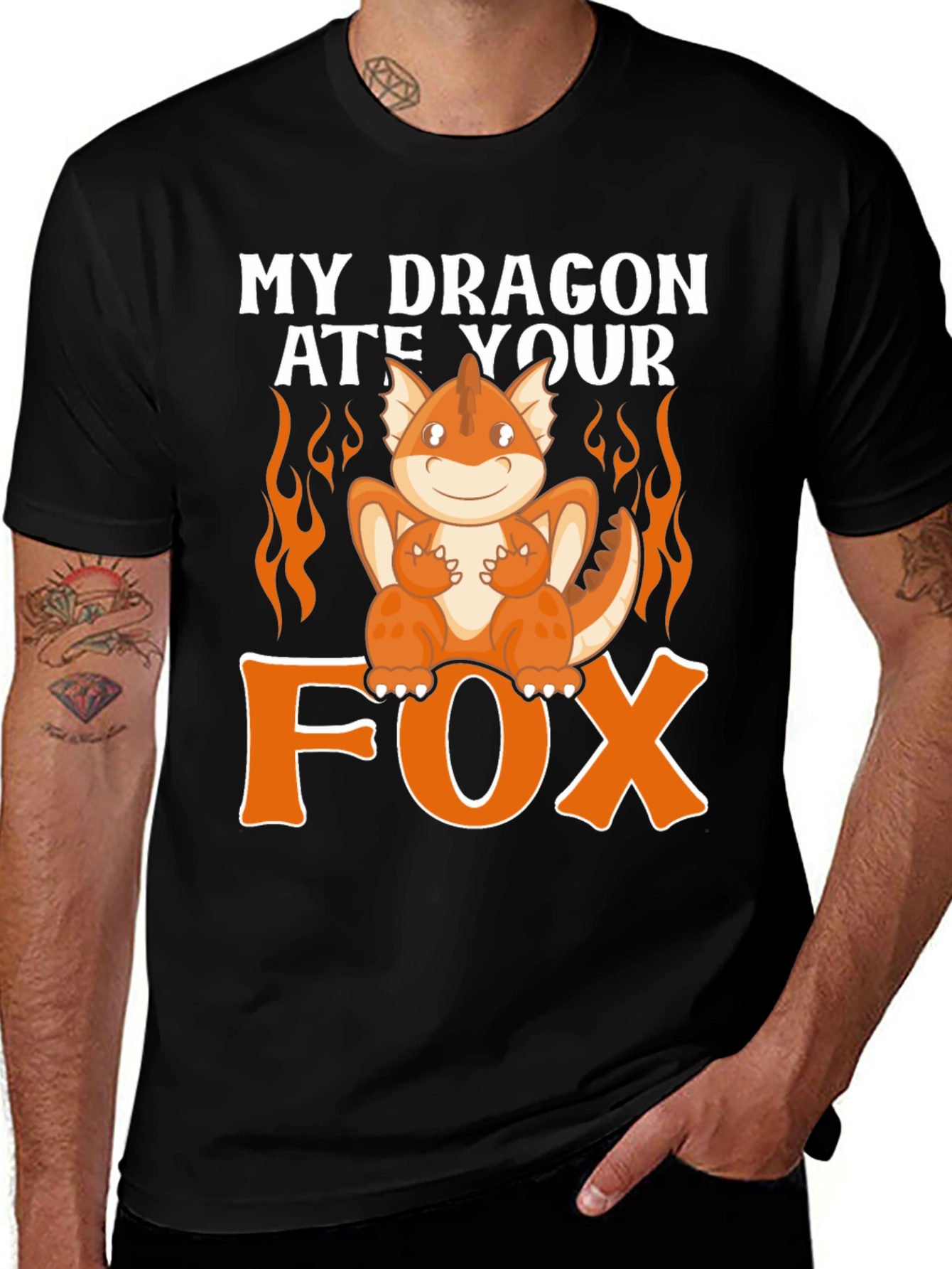 My Dragon Ate Your Fox Funny T-Shirt