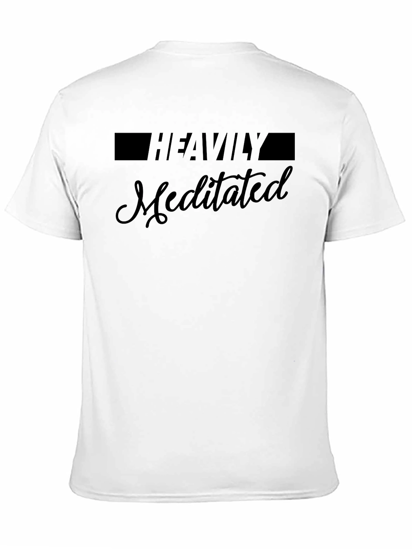 Heavily Meditated Black T-Shirt - Zen Style