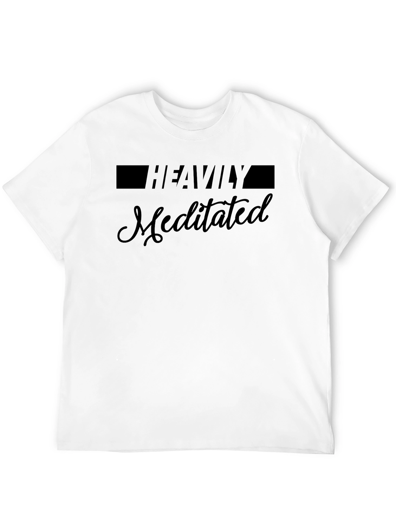 Heavily Meditated Black T-Shirt - Zen Style