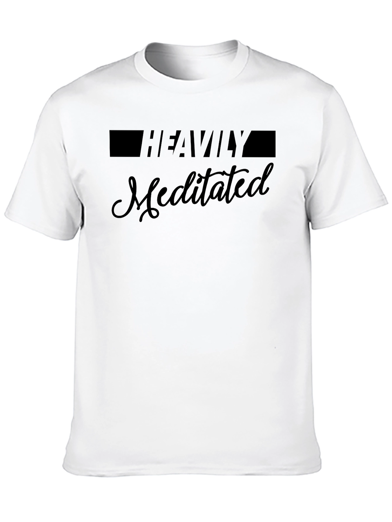Heavily Meditated Black T-Shirt - Zen Style