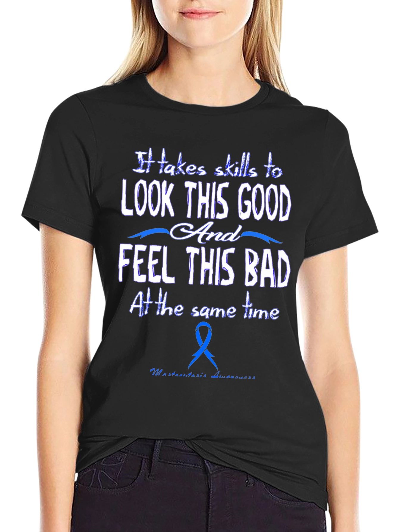 Skills to Look Good Black T-Shirt
