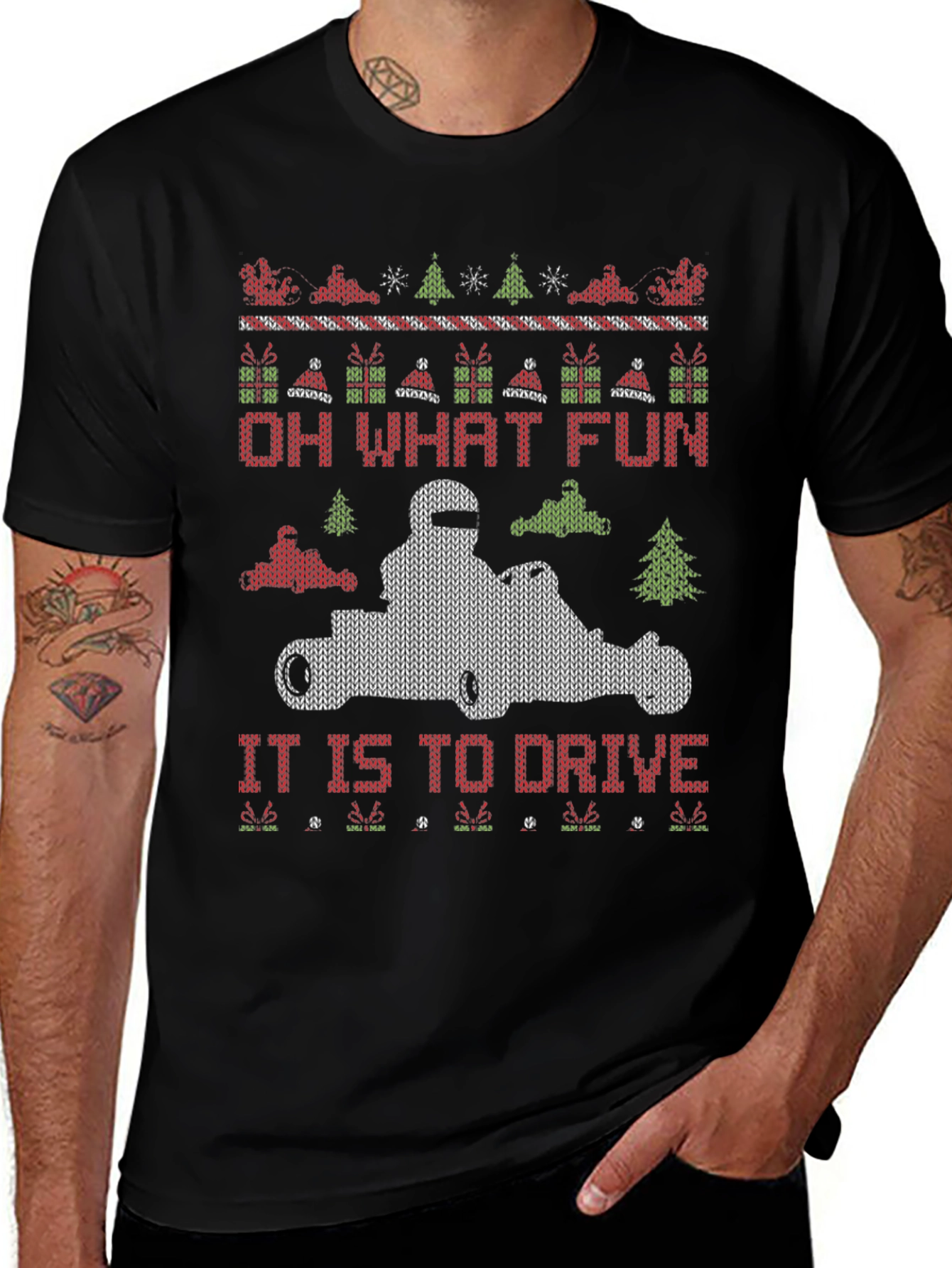 Oh What Fun to Drive Christmas Sweater T-Shirt