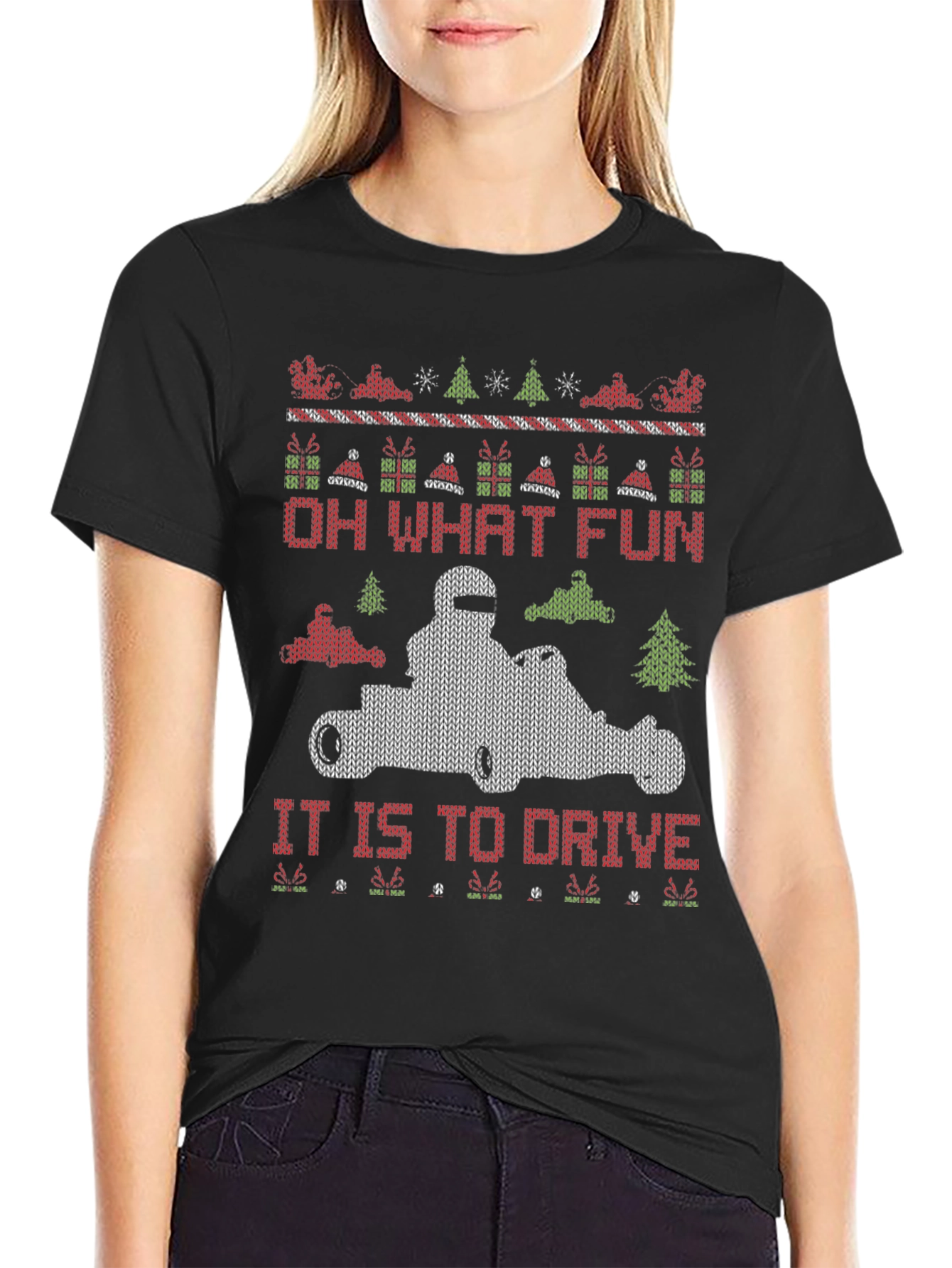 Oh What Fun to Drive Christmas Sweater T-Shirt
