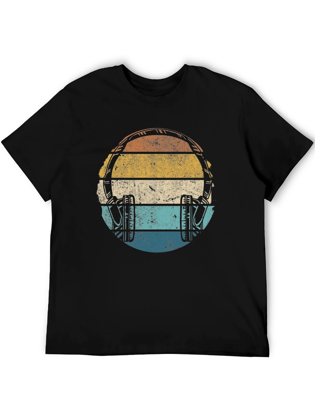 Retro Sunset Headphones Graphic Tee