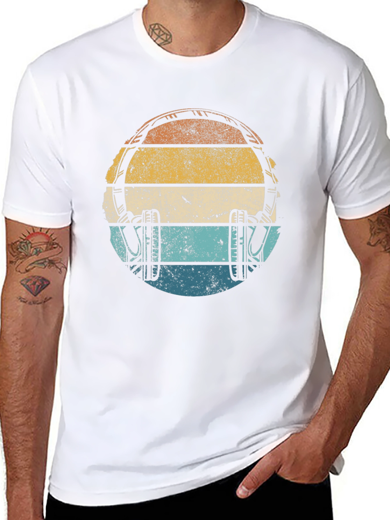Retro Sunset Headphones Graphic Tee