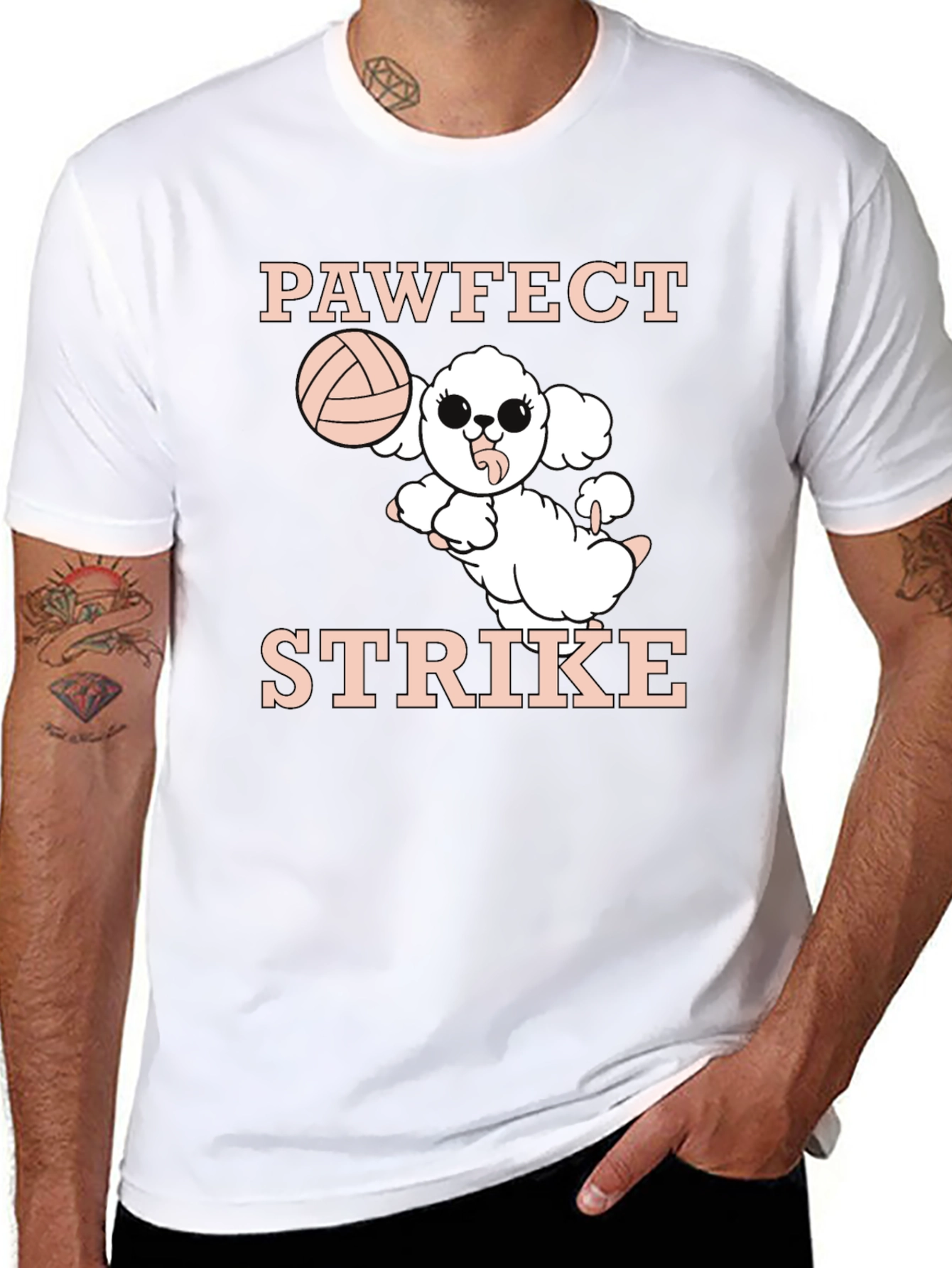 Pawfect Strike Volleyball T-Shirt