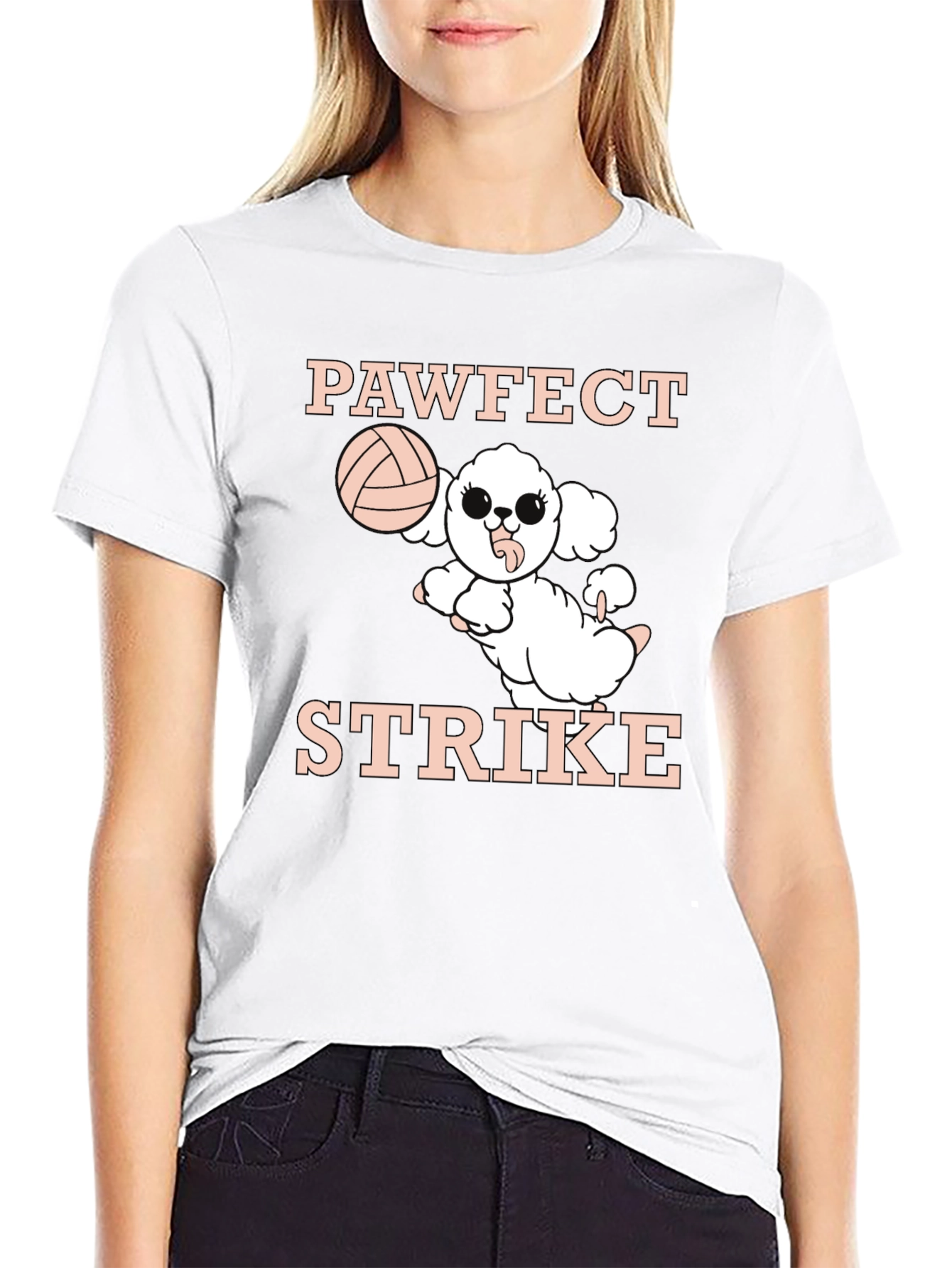 Pawfect Strike Volleyball T-Shirt