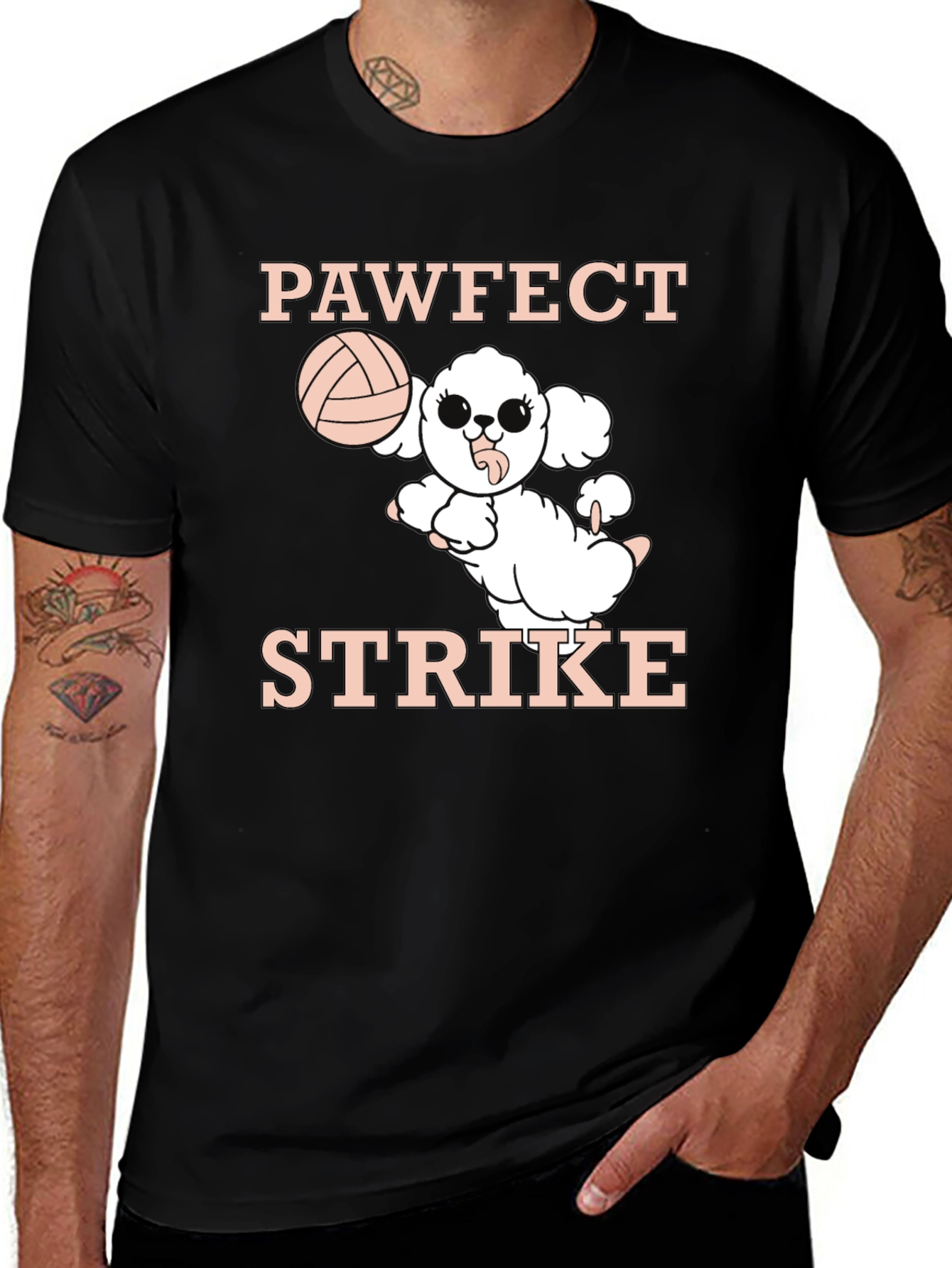 Pawfect Strike Volleyball T-Shirt