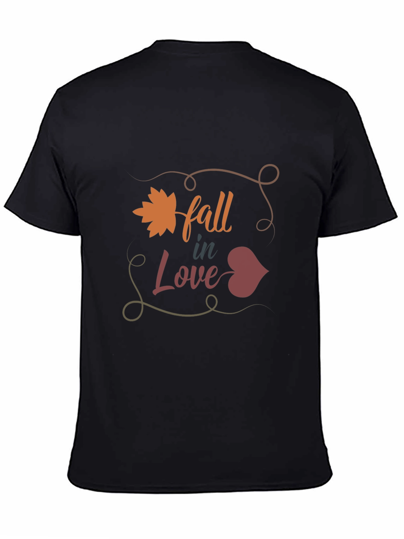 Fall in Love Graphic Tee - Mens Black T-Shirt