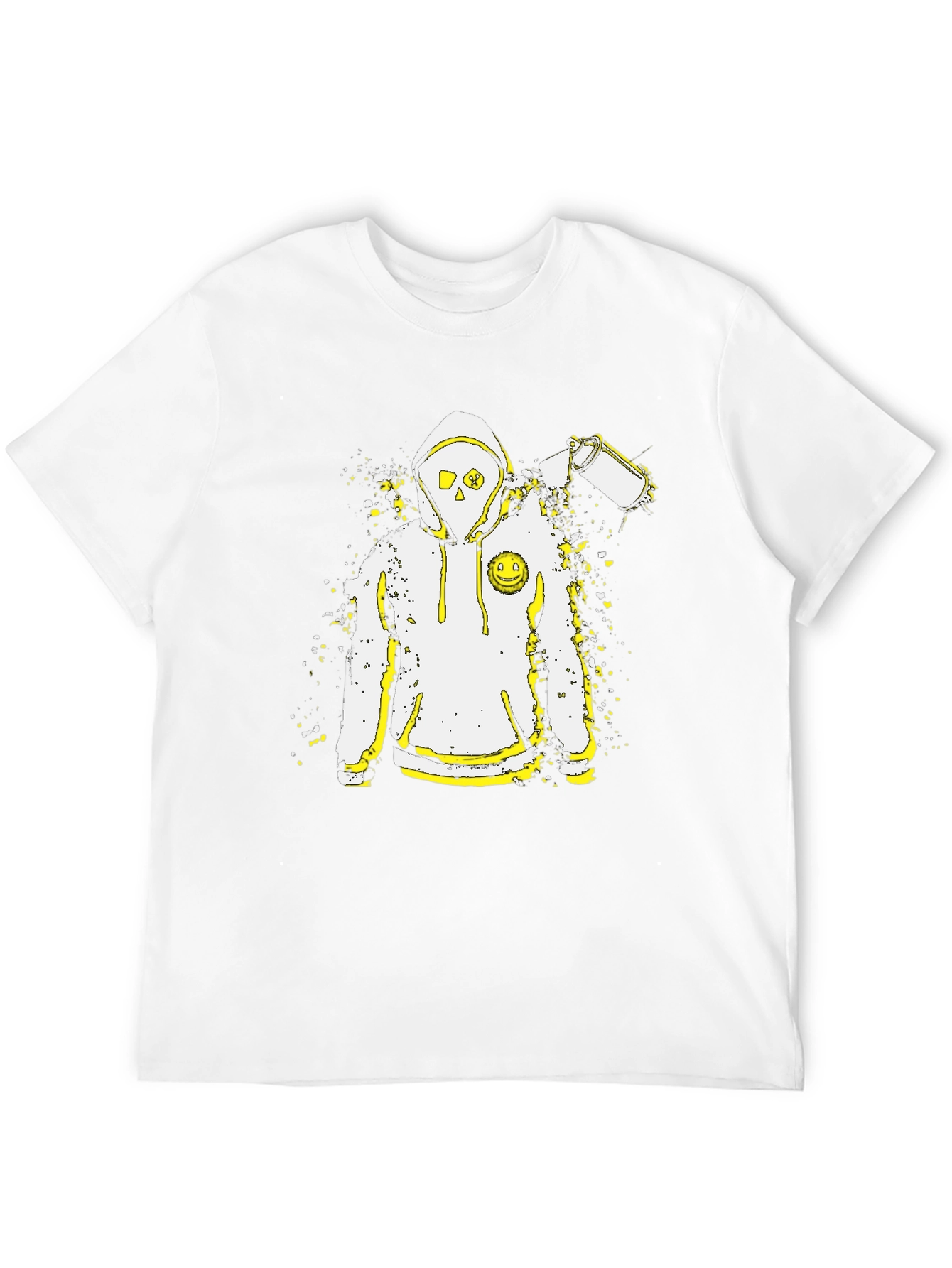 Edgy Urban Graphic Tee - Spray Paint Hoodie Design