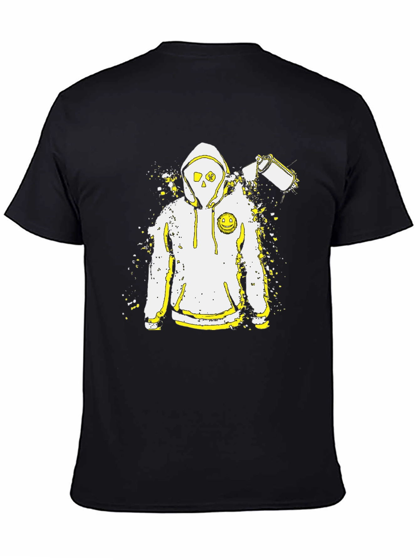 Edgy Urban Graphic Tee - Spray Paint Hoodie Design