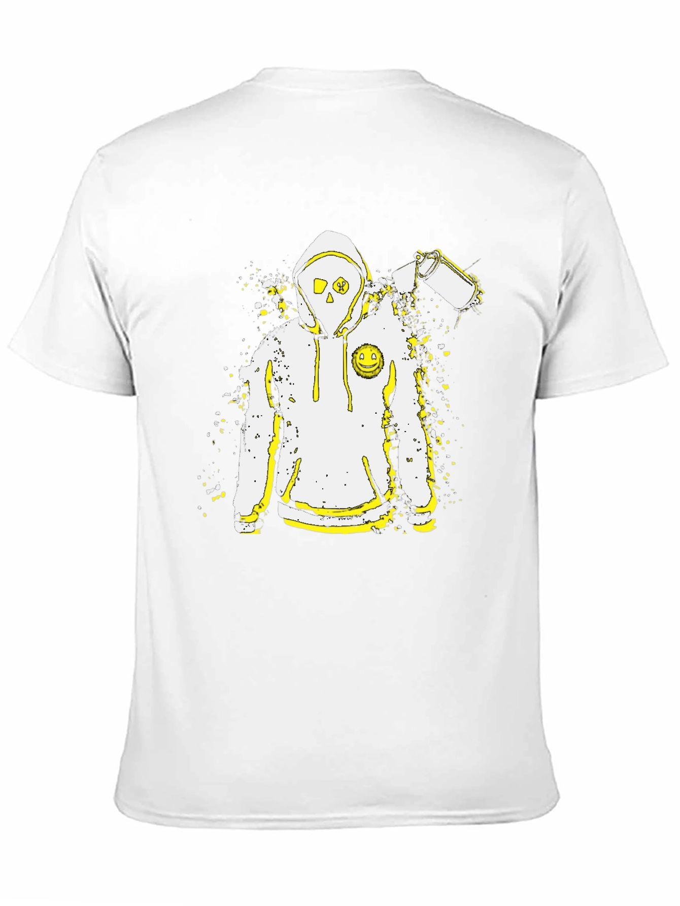 Edgy Urban Graphic Tee - Spray Paint Hoodie Design