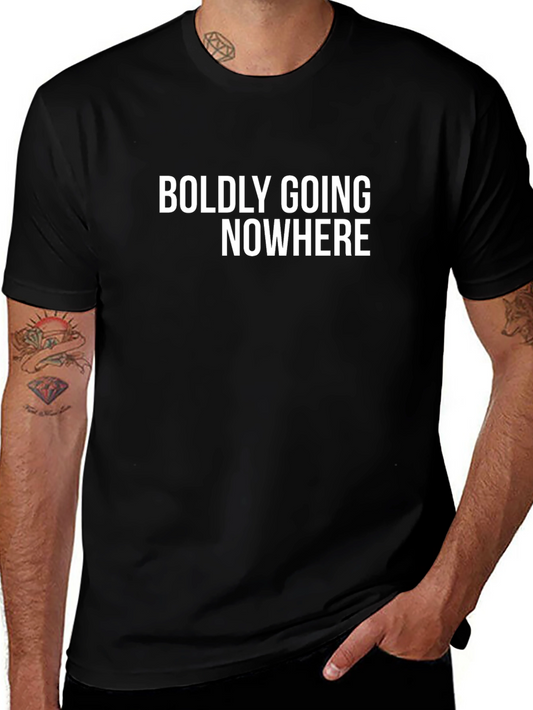 Boldly Going Nowhere Graphic Tee - Black