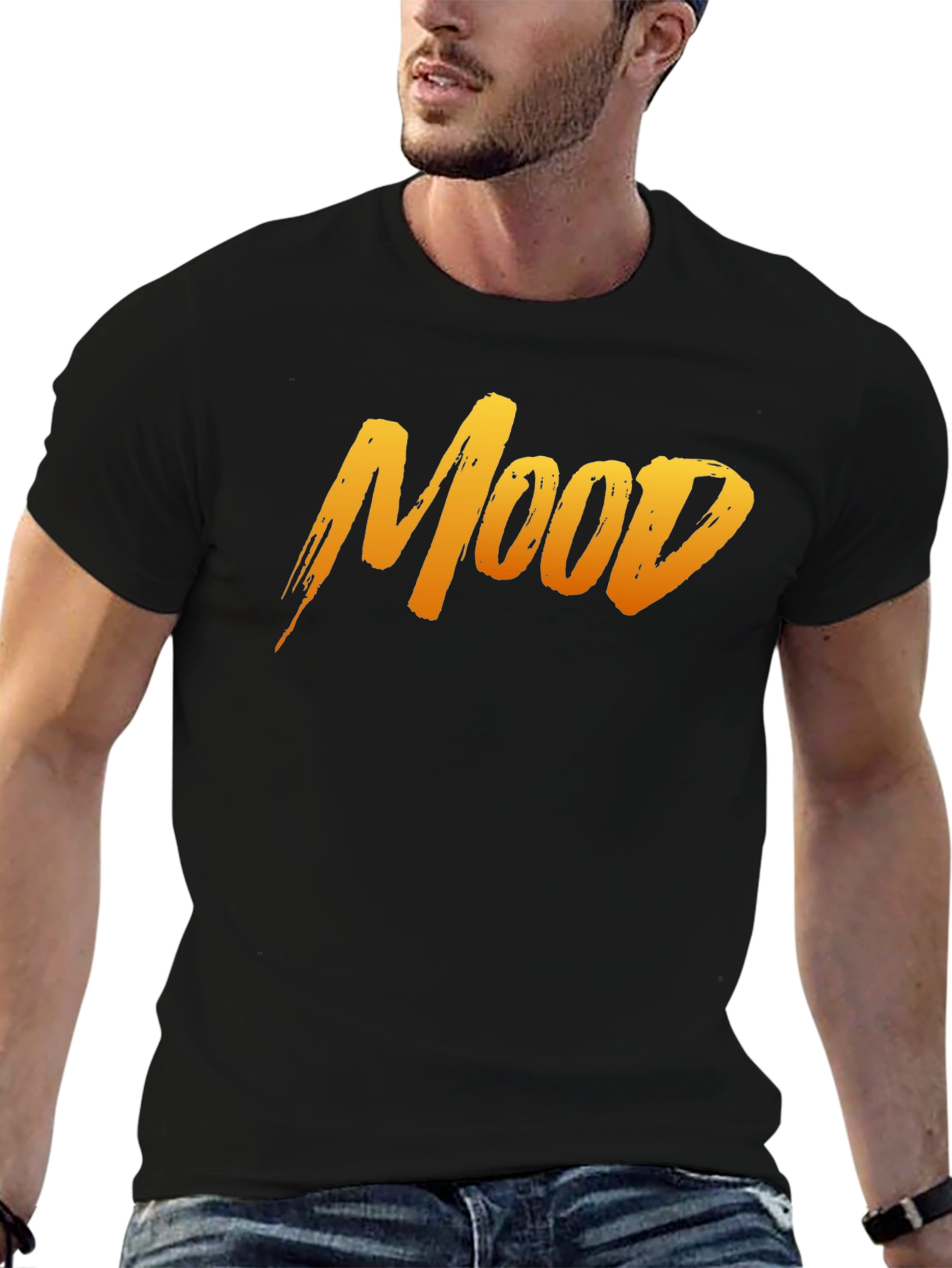 Mood Graphic Tee - Casual Style Black T-Shirt