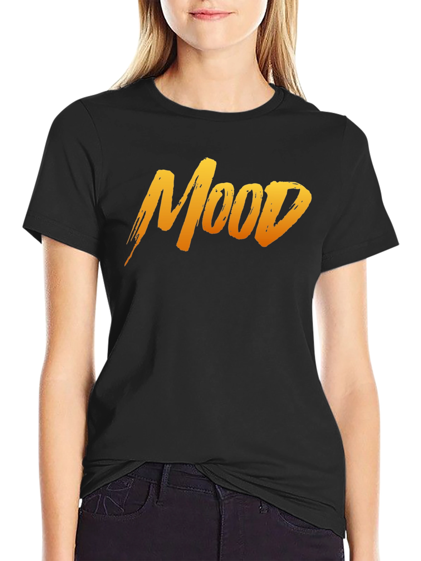 Mood Graphic Tee - Casual Style Black T-Shirt
