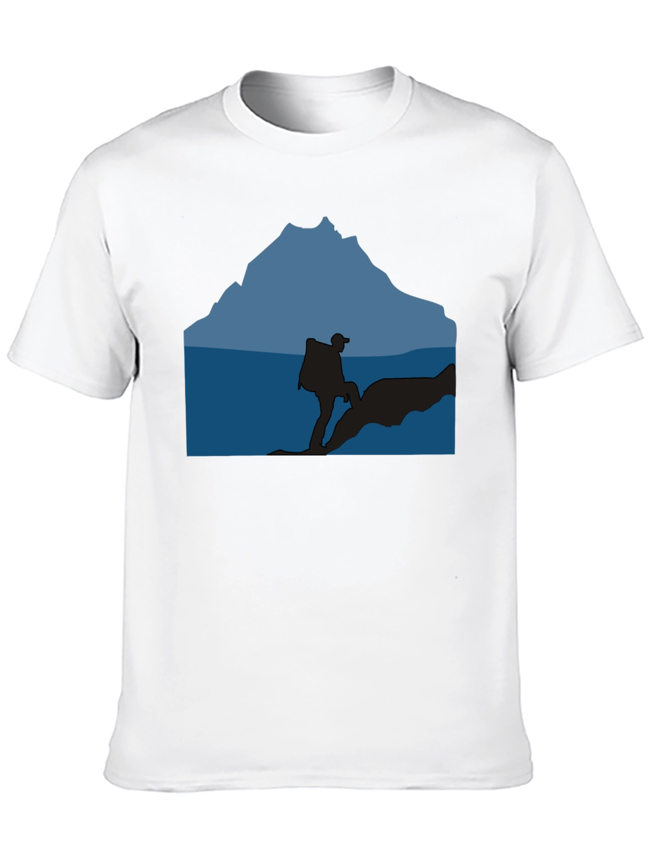 Outdoor Adventure Silhouette Graphic Tee - Black