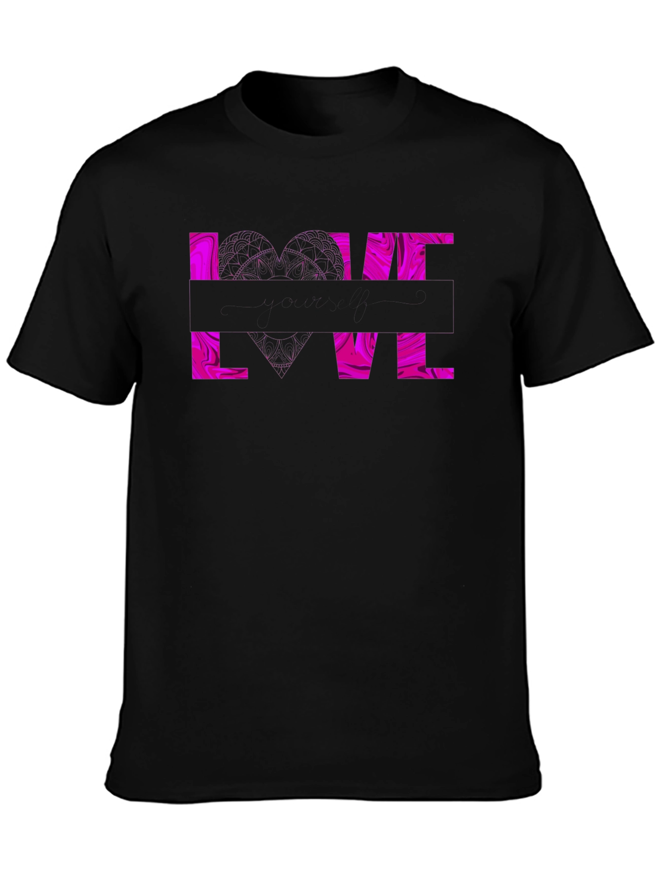 Love Graphic Print Tee - Black