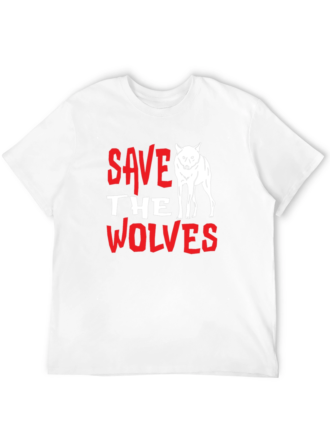 Save the Wolves Graphic Tee - Black