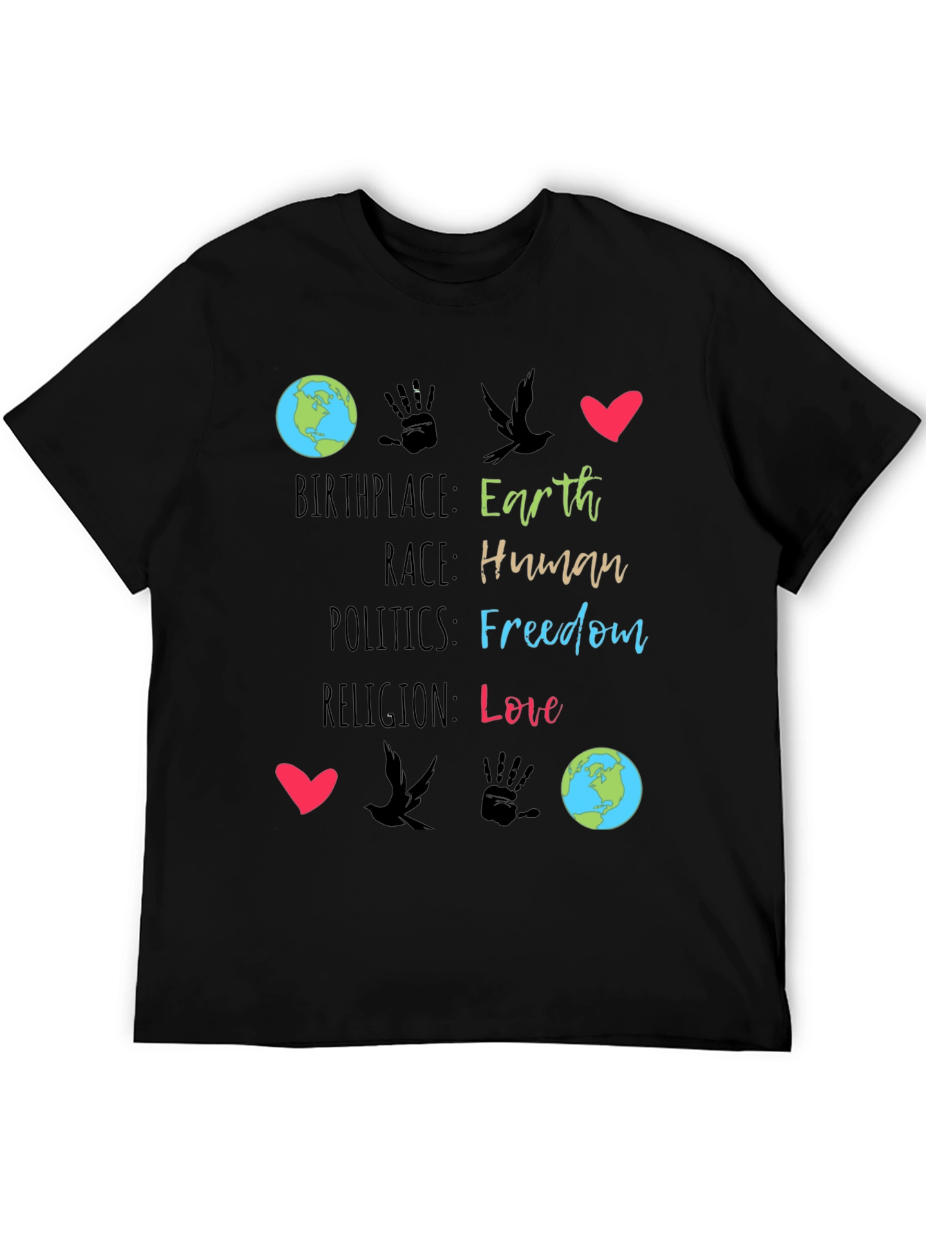 Earth Birthplace Human Race T-Shirt