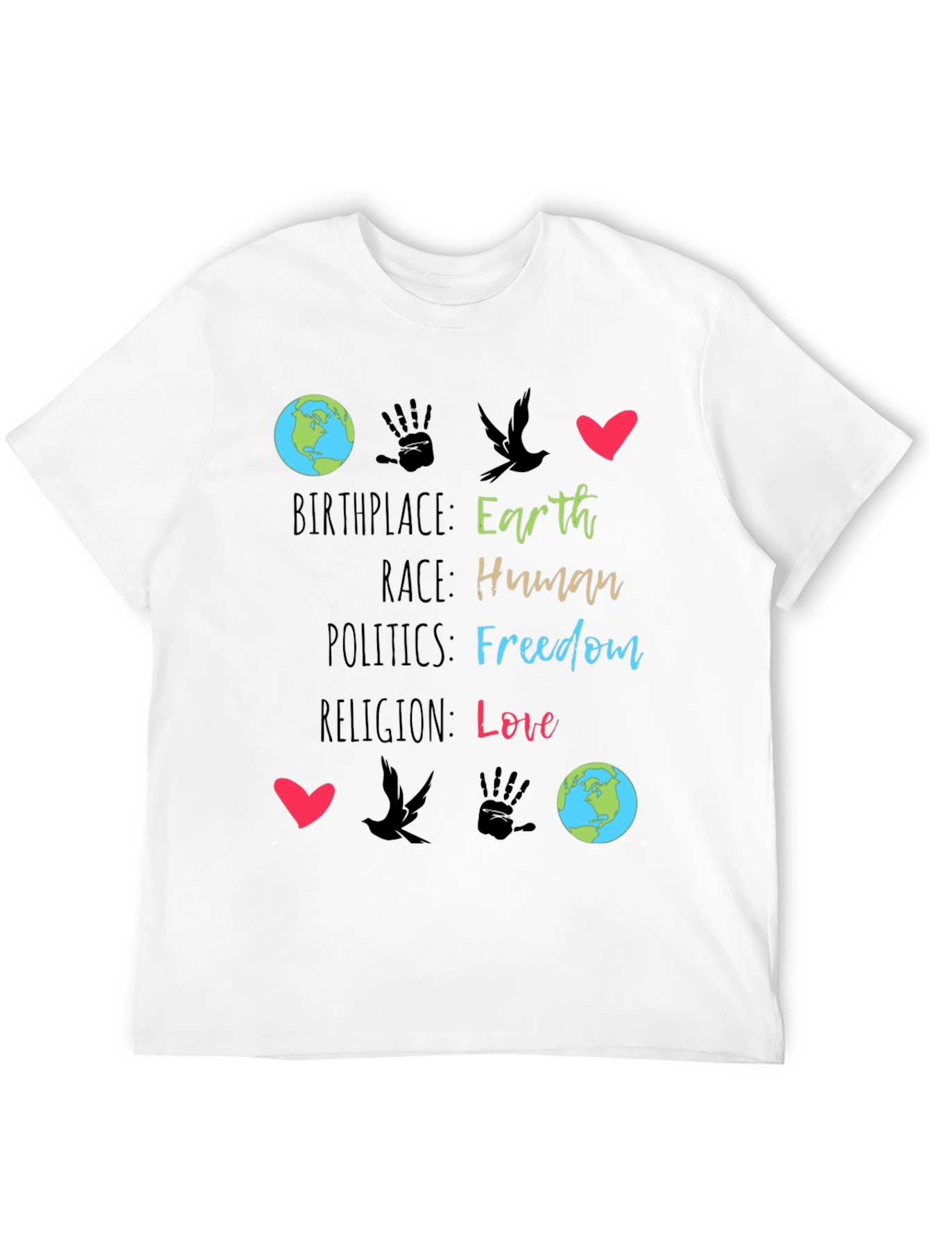 Earth Birthplace Human Race T-Shirt