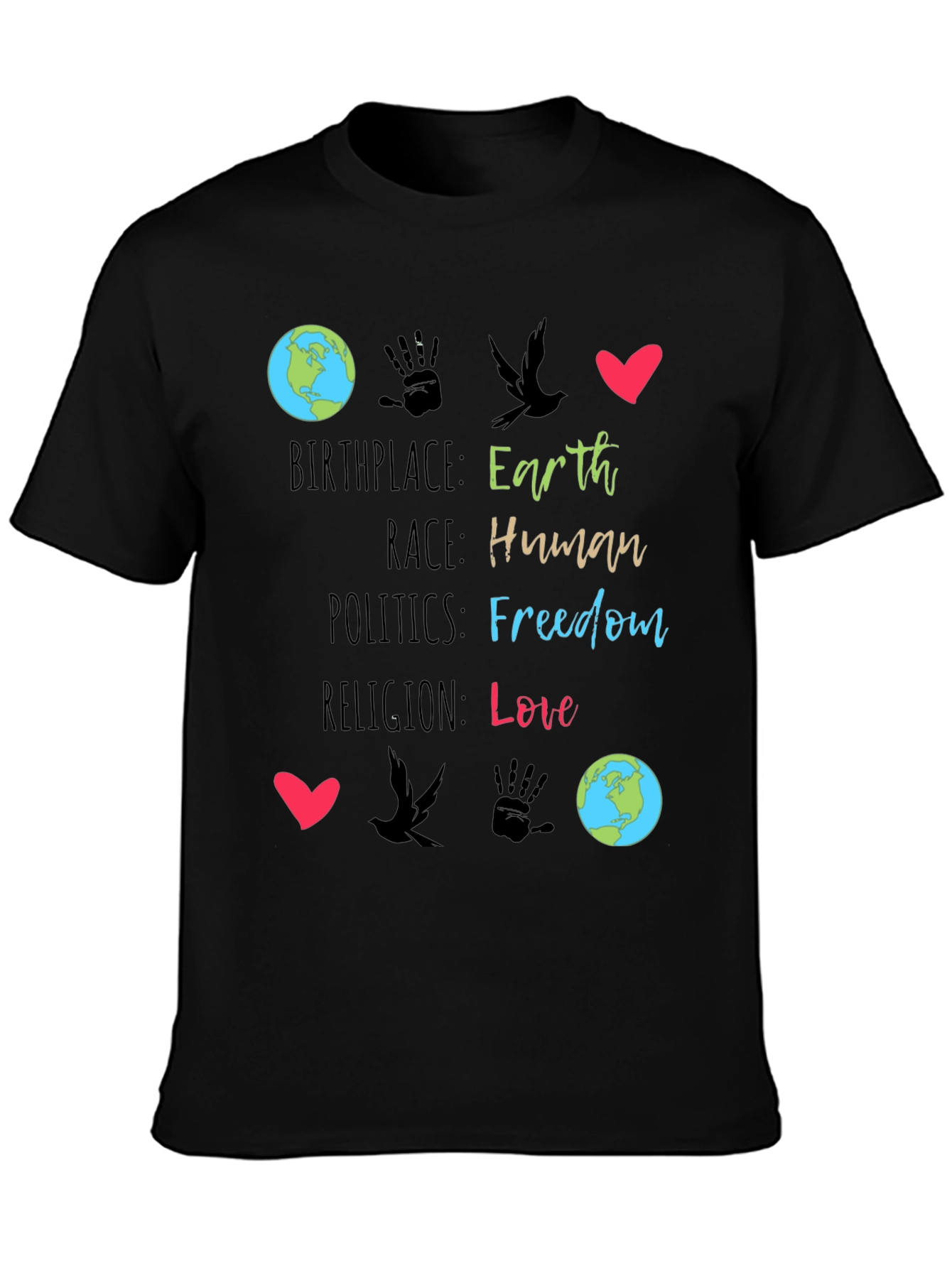 Earth Birthplace Human Race T-Shirt