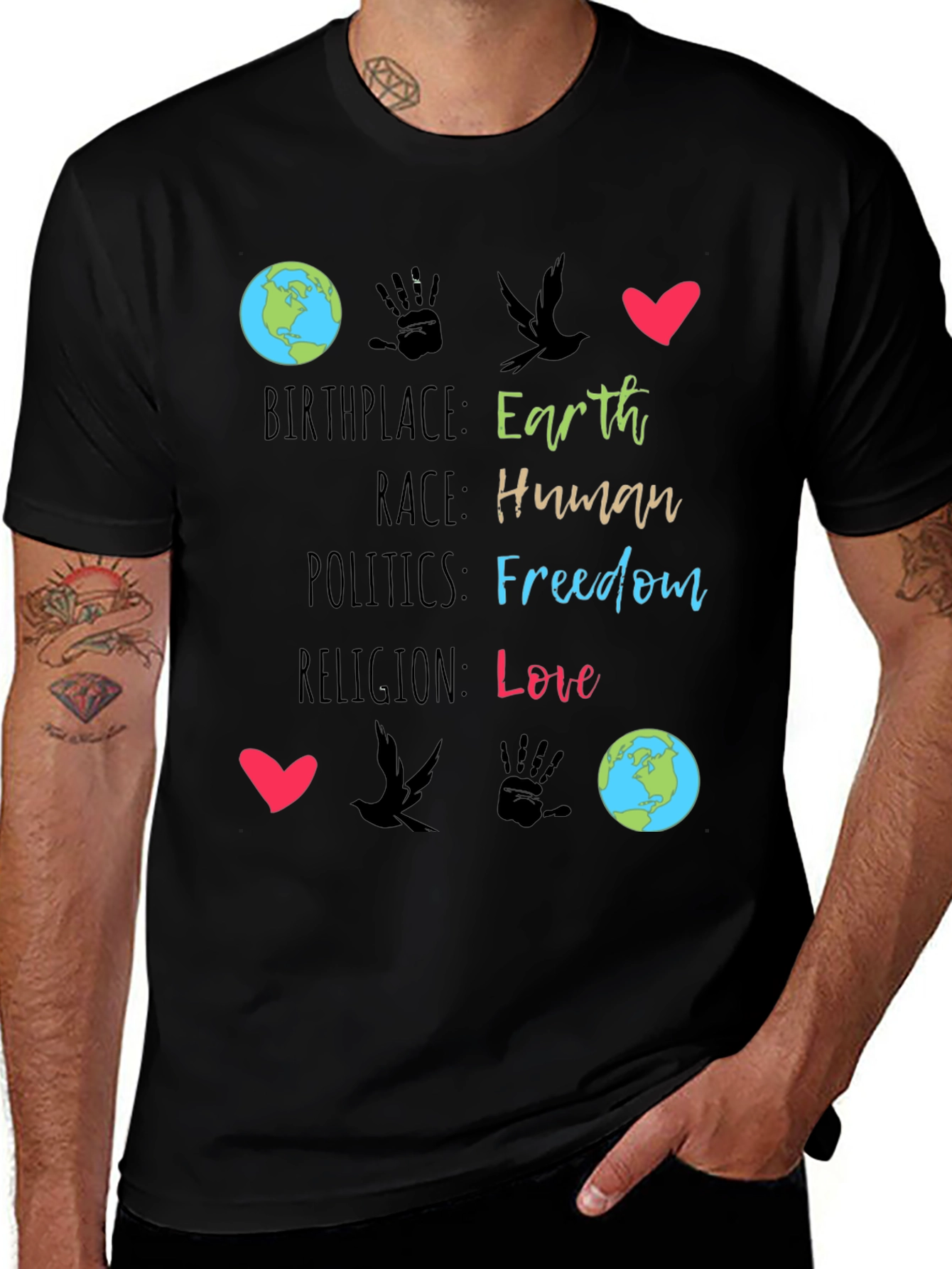 Earth Birthplace Human Race T-Shirt