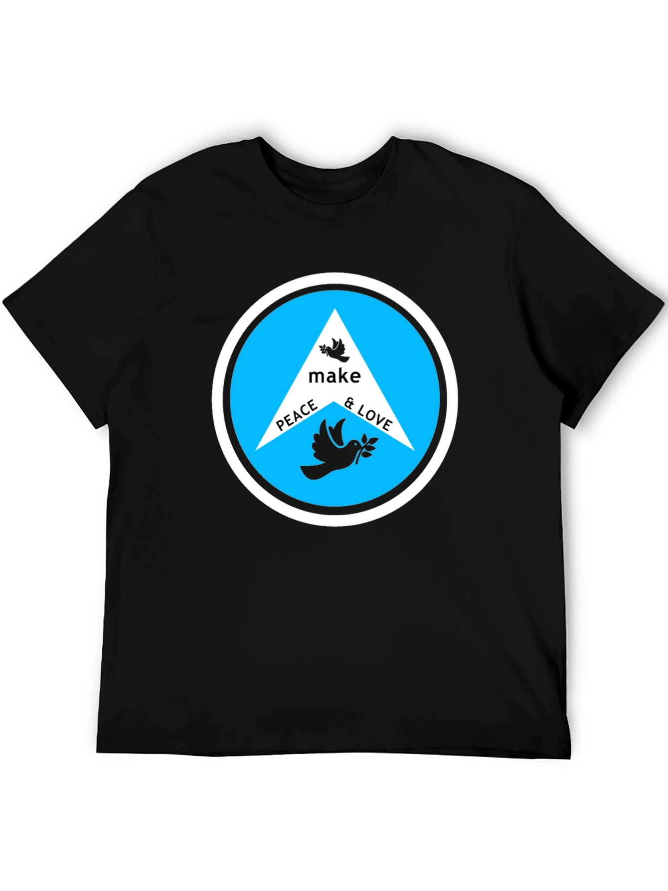 Peace & Love Graphic Tee - Black T-Shirt
