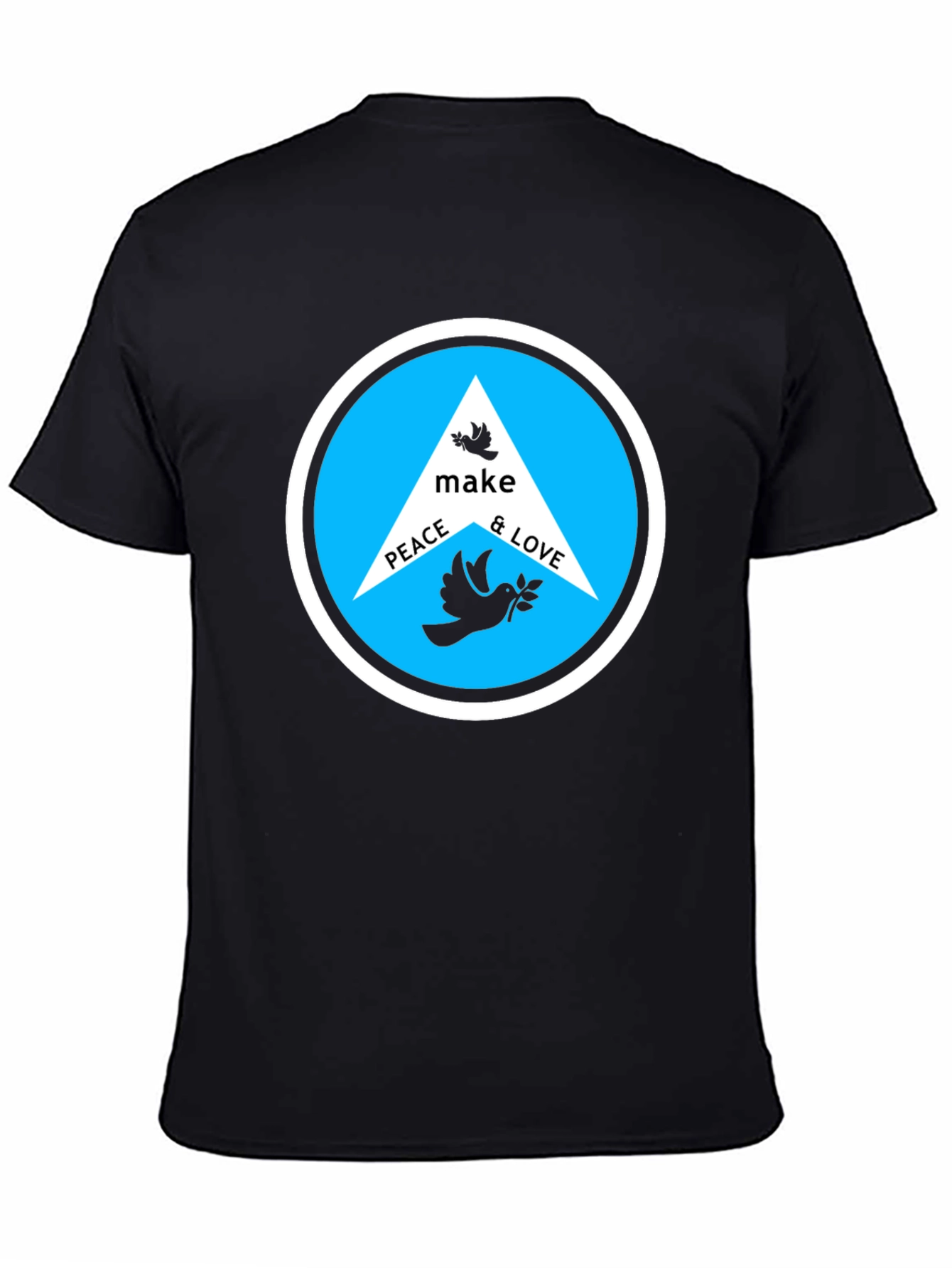 Peace & Love Graphic Tee - Black T-Shirt