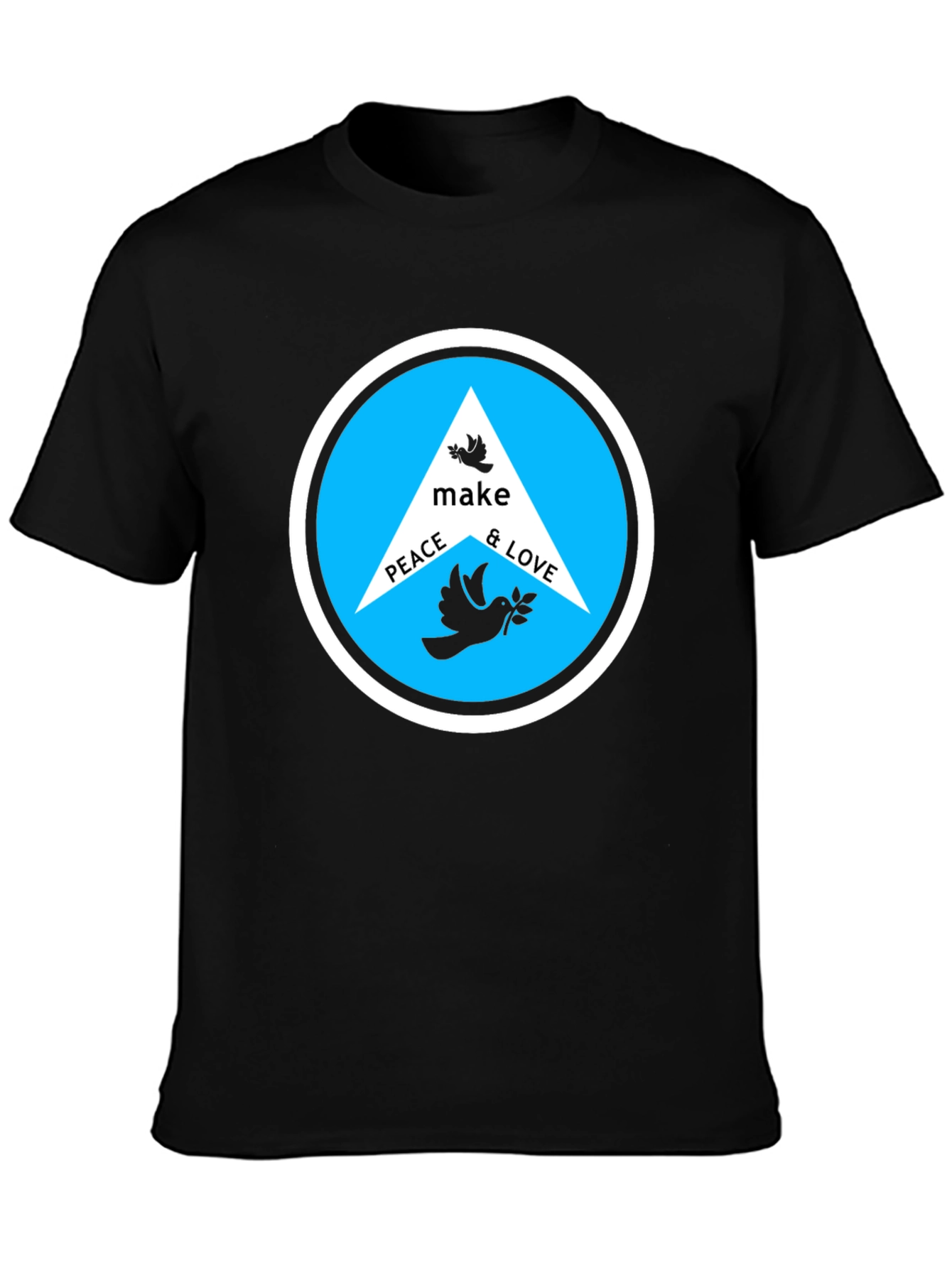 Peace & Love Graphic Tee - Black T-Shirt