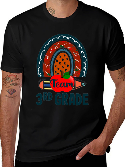 3rd Grade Teacher Team Rainbow Apple T-Shirt