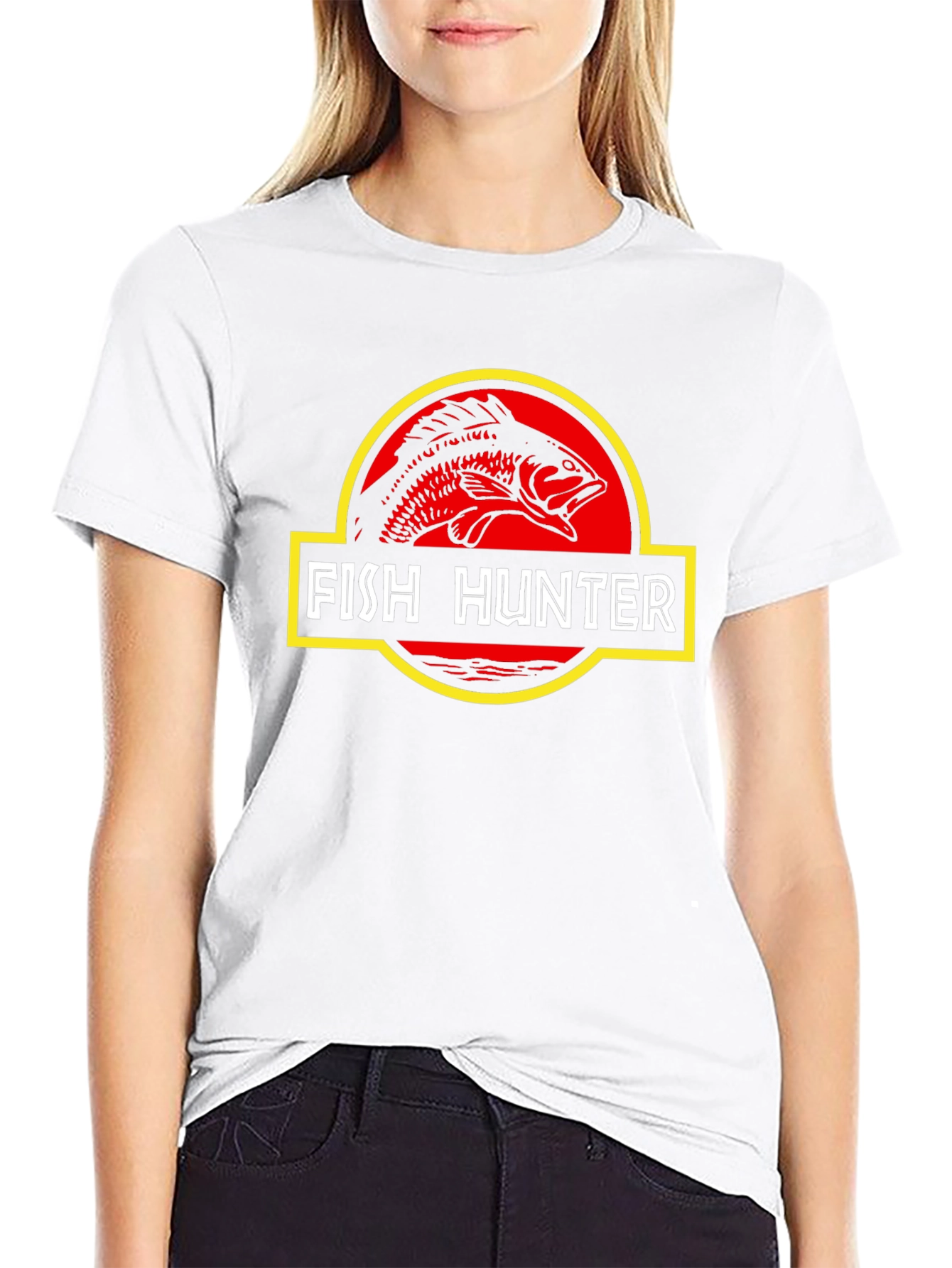 Fish Hunter T-Shirt - Jurassic Style Fishing Tee