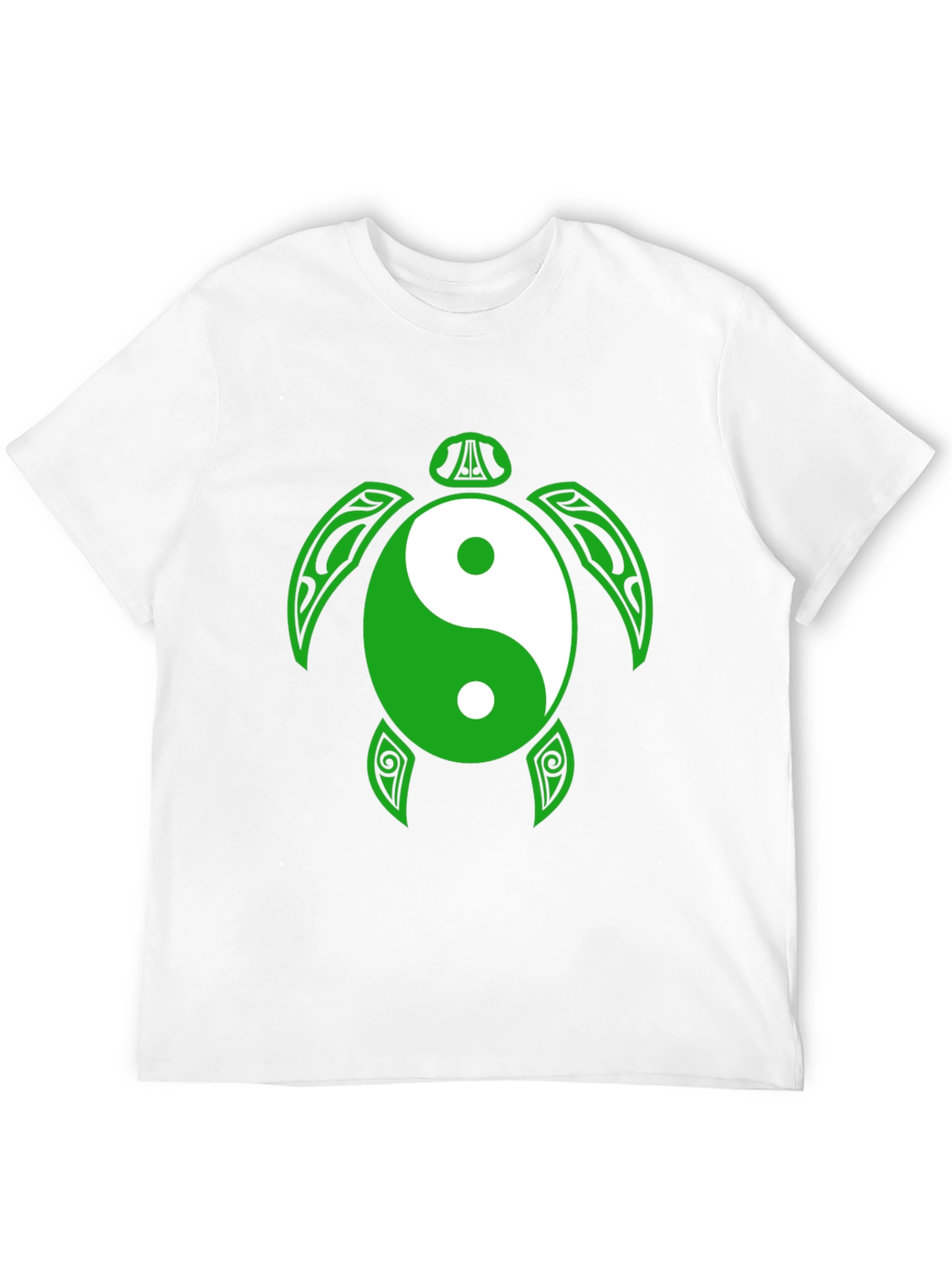 Yin Yang Turtle Graphic Tee - Black