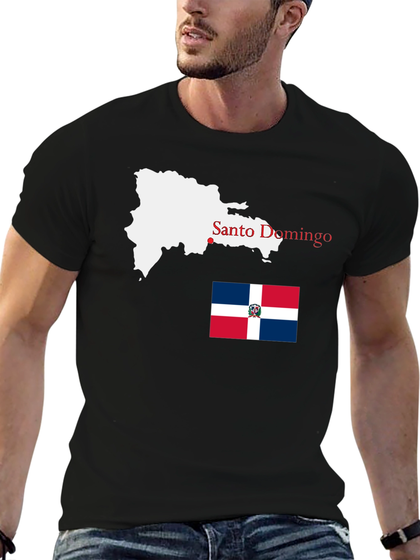 Dominican Republic Map T-Shirt - Santo Domingo Pride