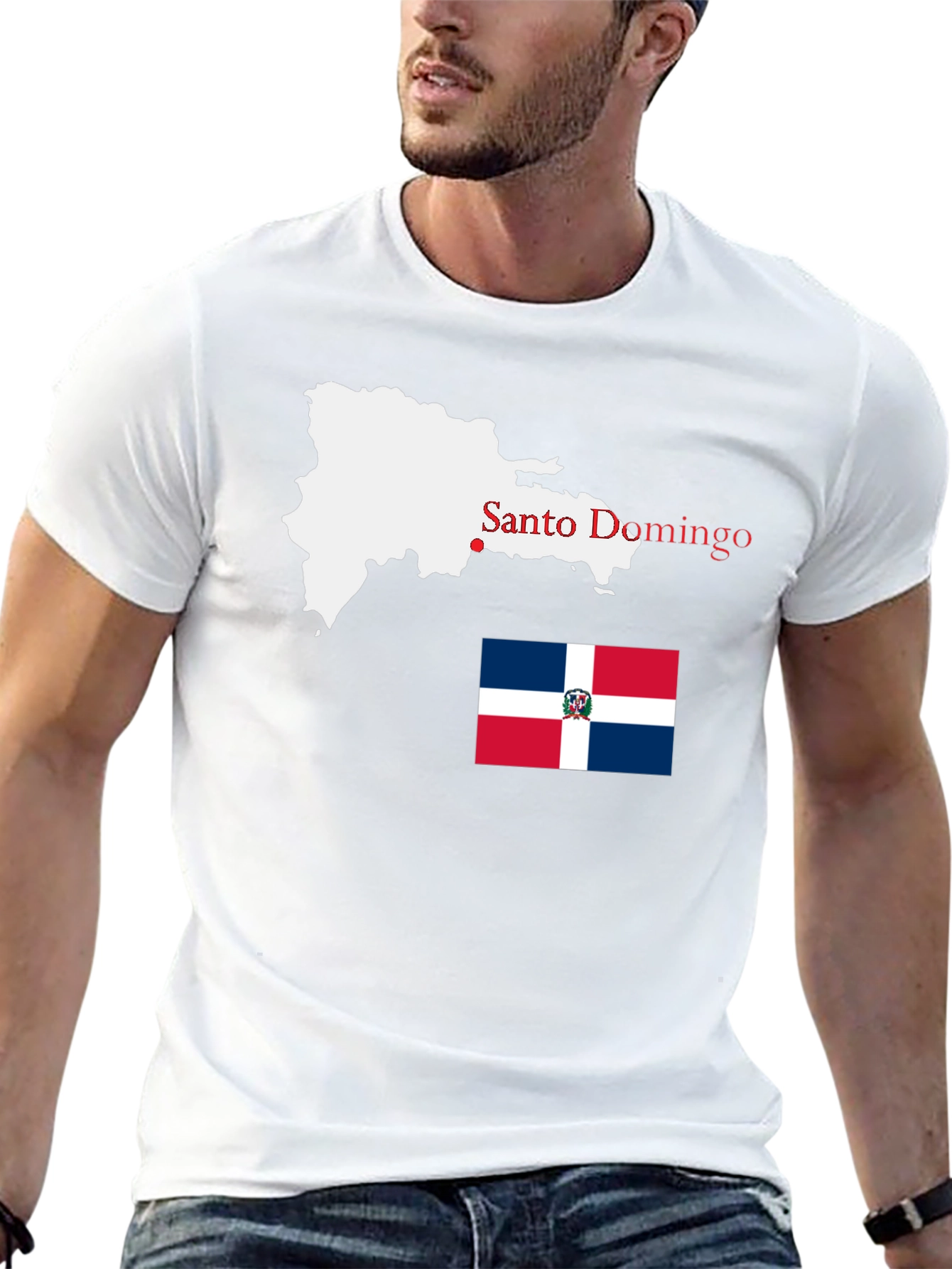 Dominican Republic Map T-Shirt - Santo Domingo Pride