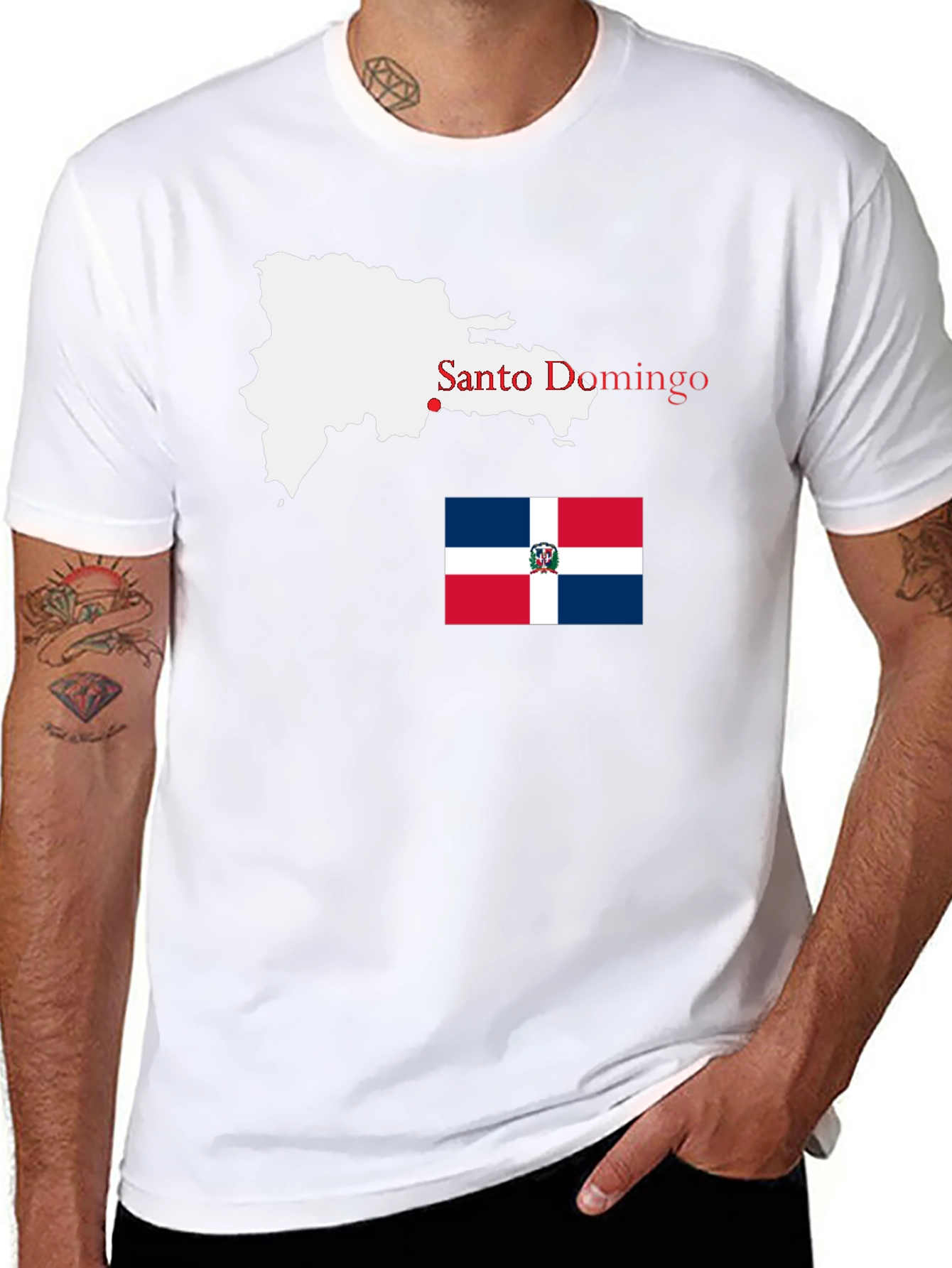 Dominican Republic Map T-Shirt - Santo Domingo Pride
