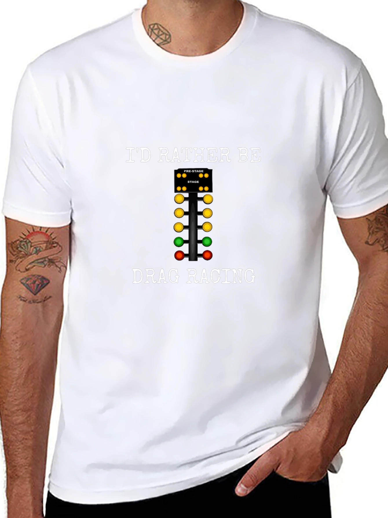 Id Rather Be Drag Racing T-Shirt - Black