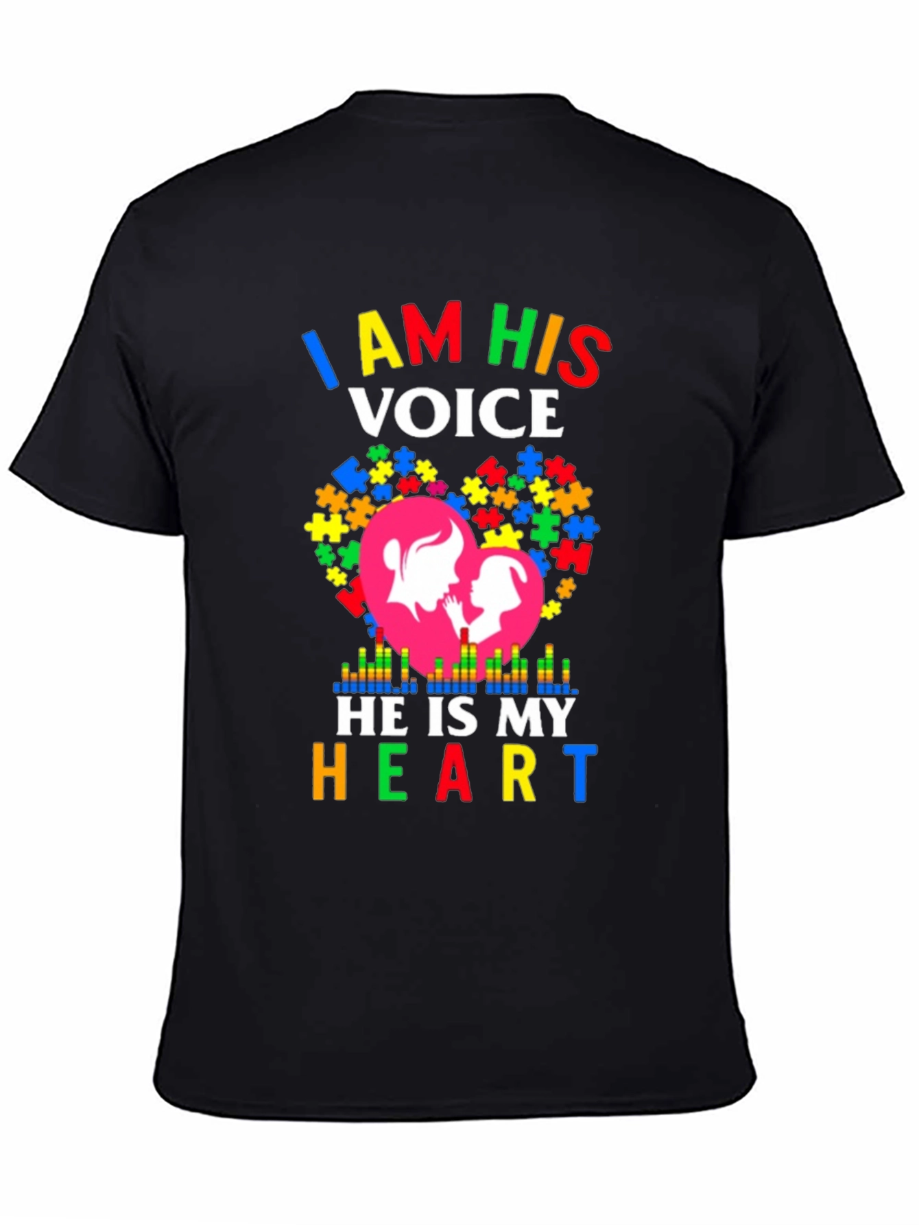 Autism Awareness I Am His Voice Graphic T-Shirt