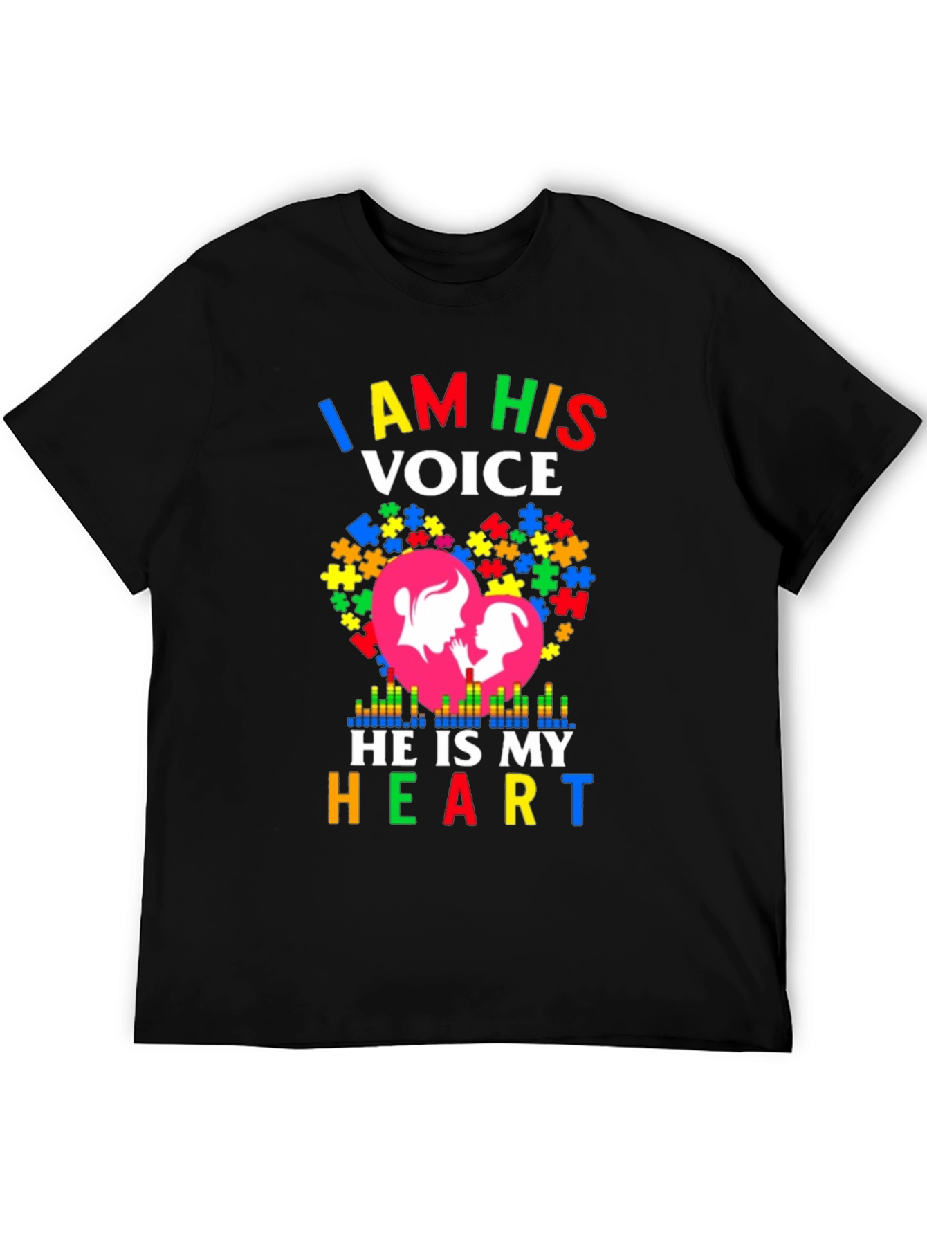 Autism Awareness I Am His Voice Graphic T-Shirt