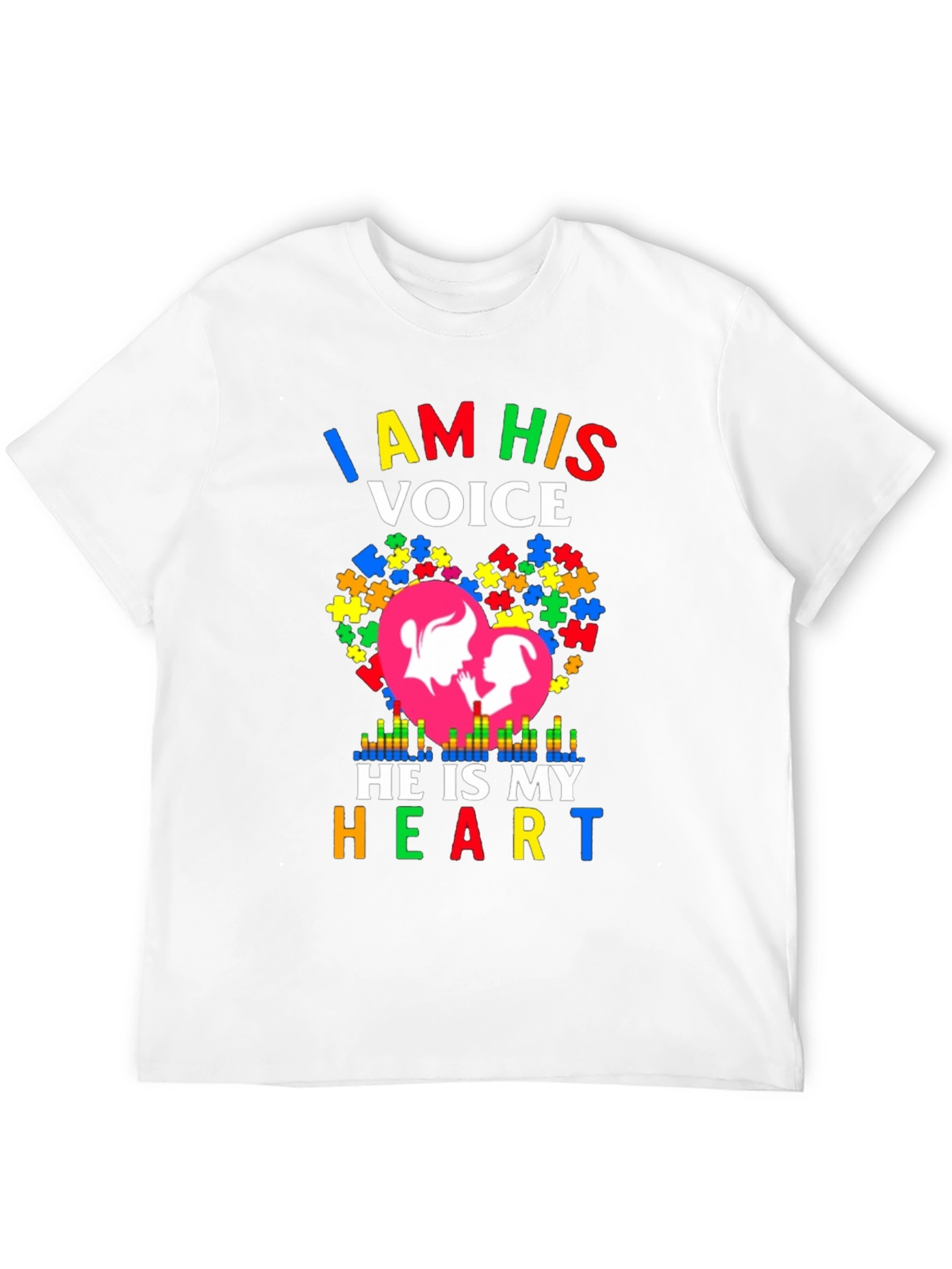 Autism Awareness I Am His Voice Graphic T-Shirt