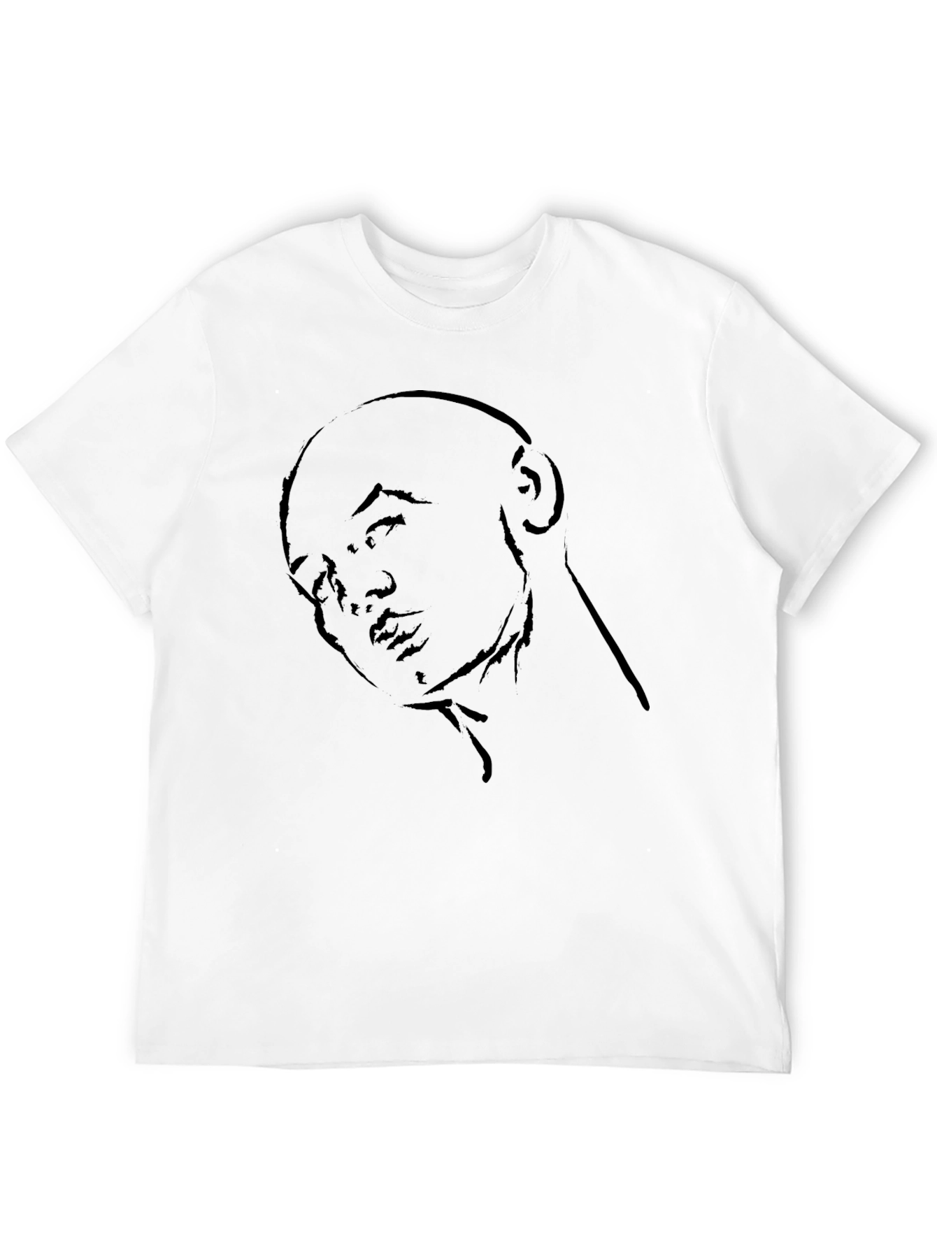 Minimalist Portrait Black T-Shirt