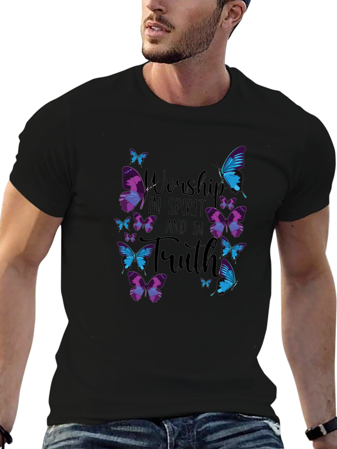 Worship in Spirit and Truth Butterfly T-Shirt