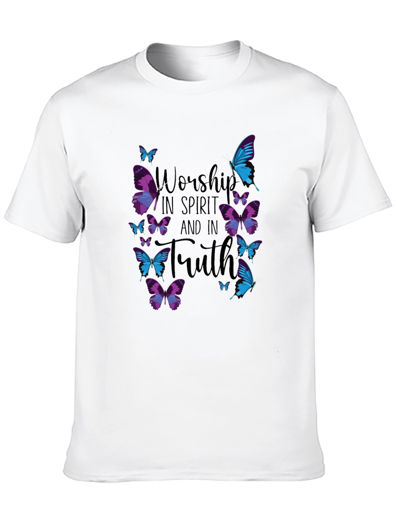 Worship in Spirit and Truth Butterfly T-Shirt