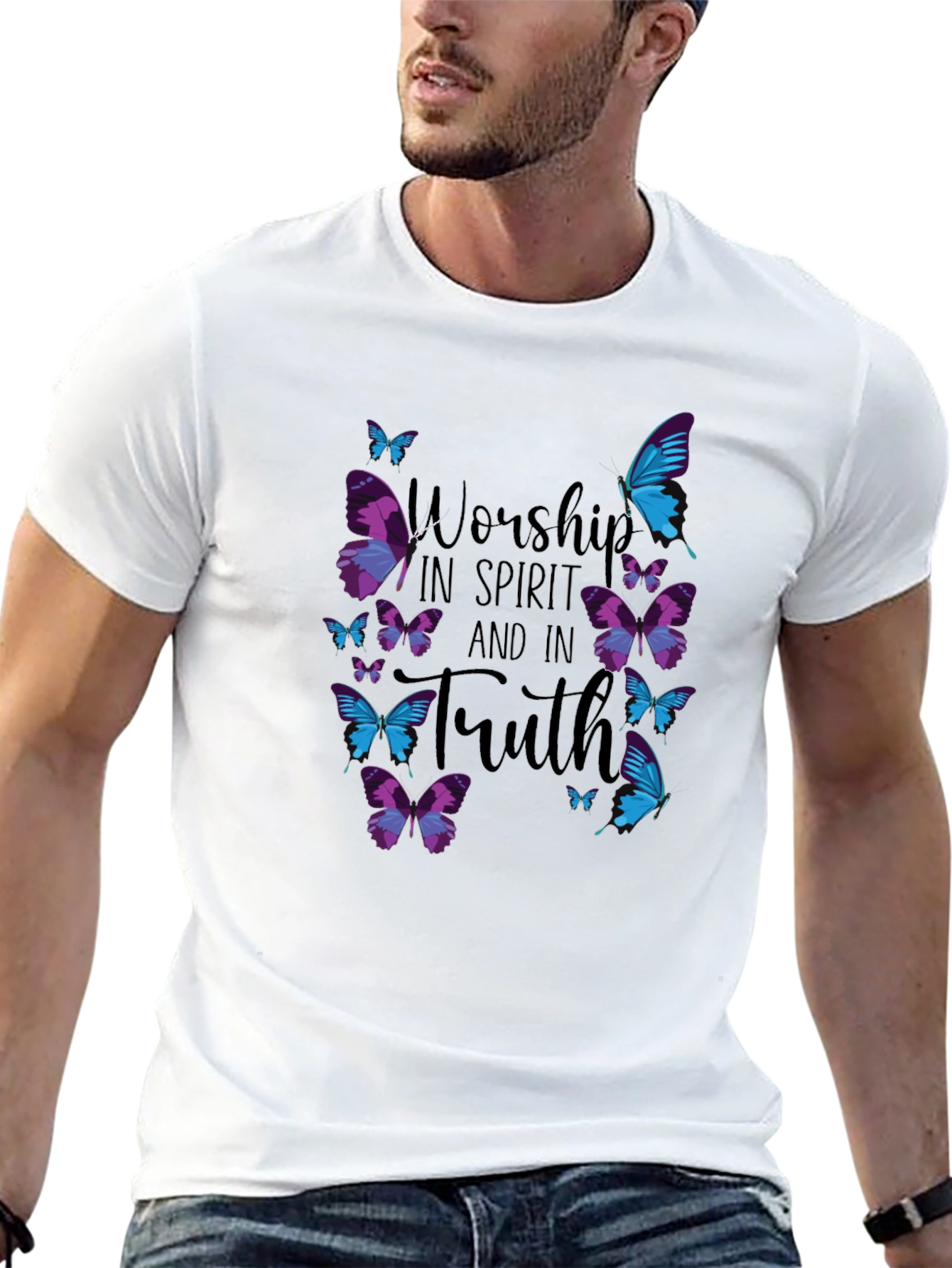 Worship in Spirit and Truth Butterfly T-Shirt