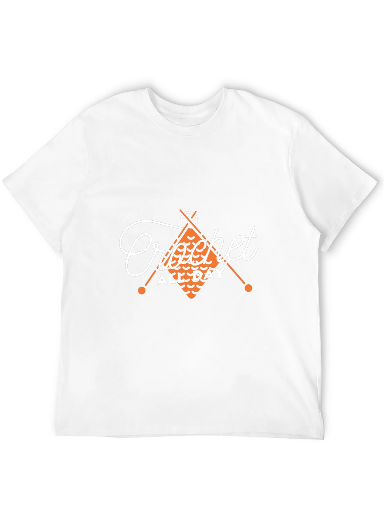 Crochet All Day Black T-Shirt