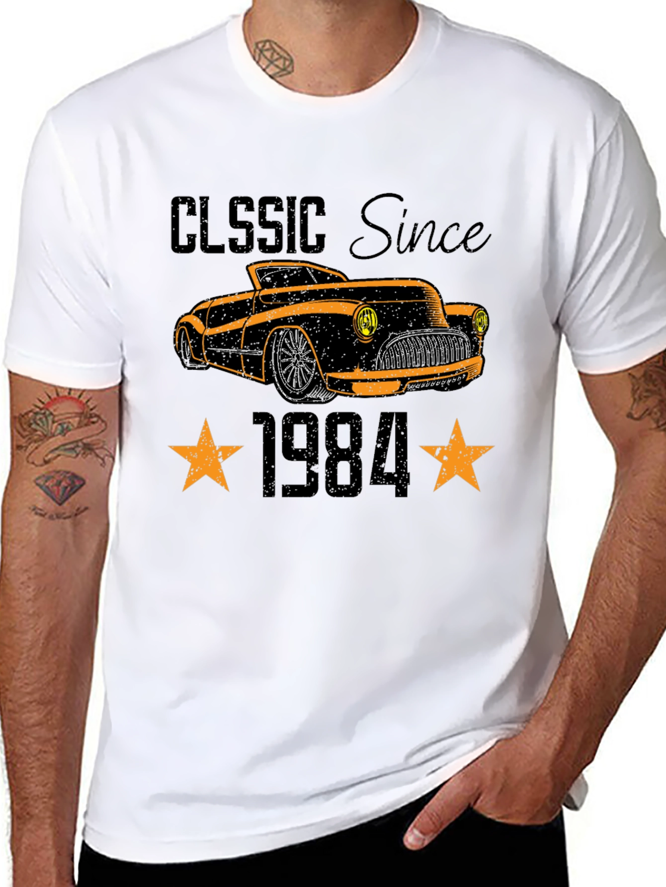 Classic Since 1984 Car Graphic T-Shirt