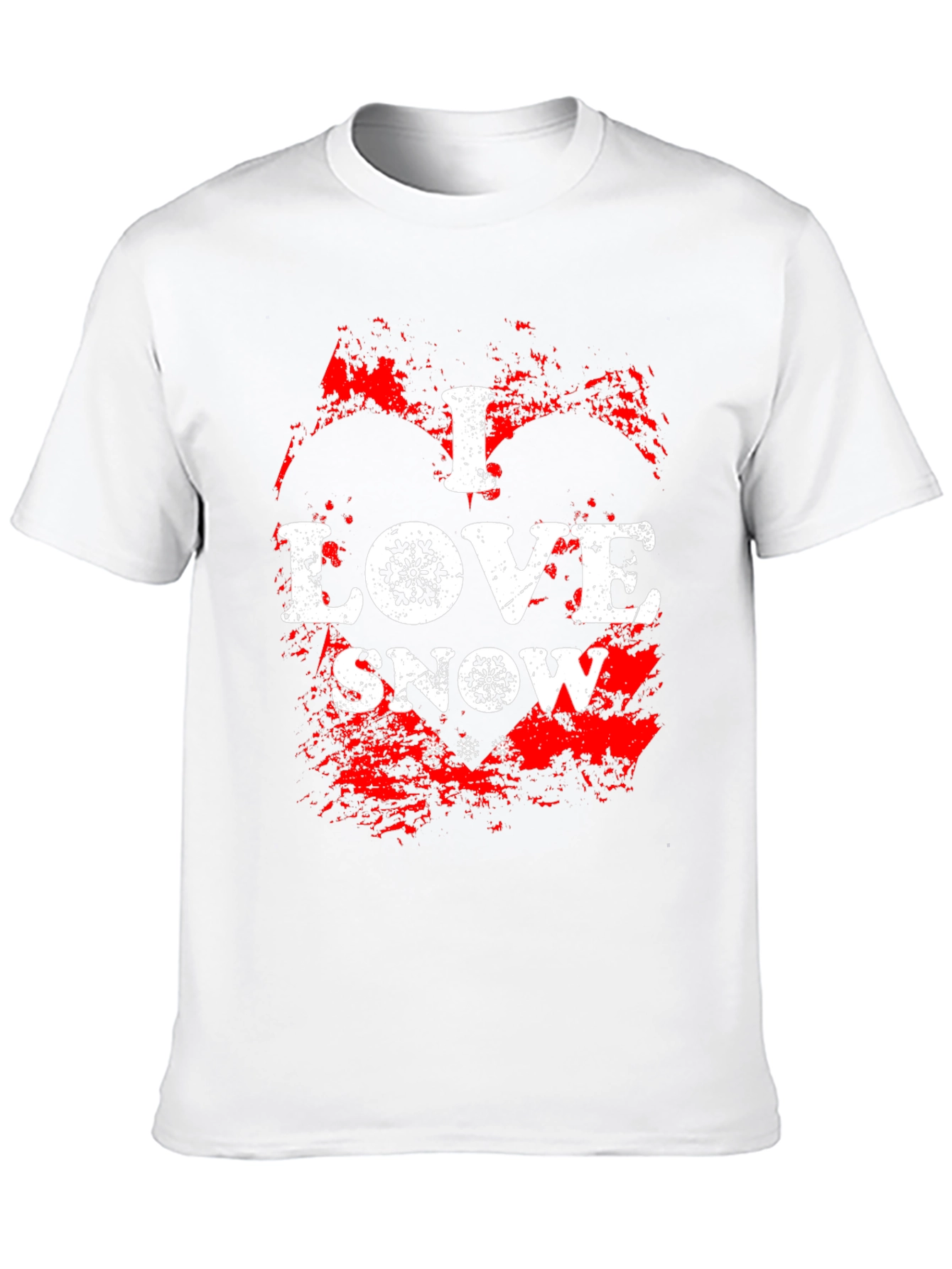 I Love Snow Graphic Tee - Winter Holiday T-Shirt
