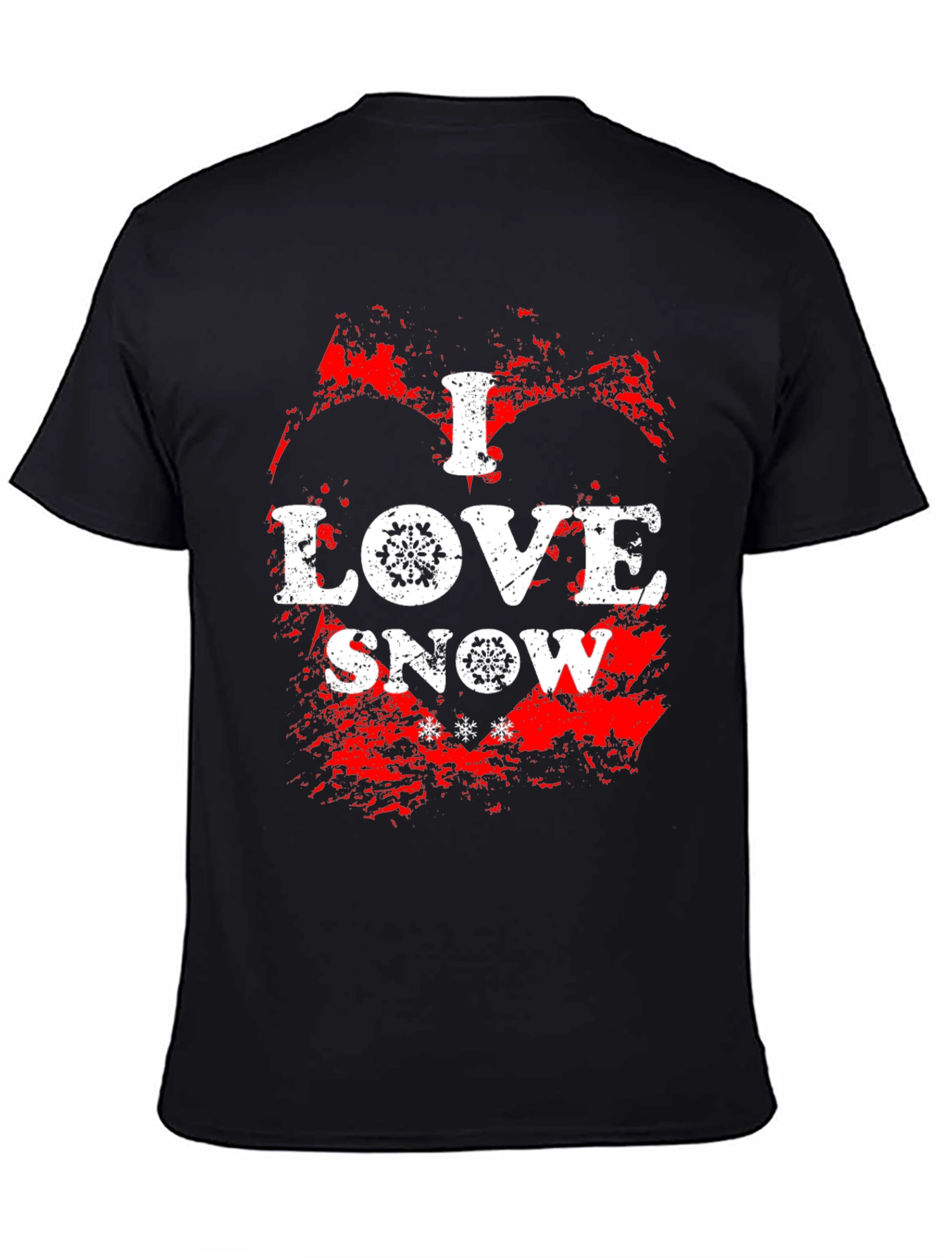 I Love Snow Graphic Tee - Winter Holiday T-Shirt